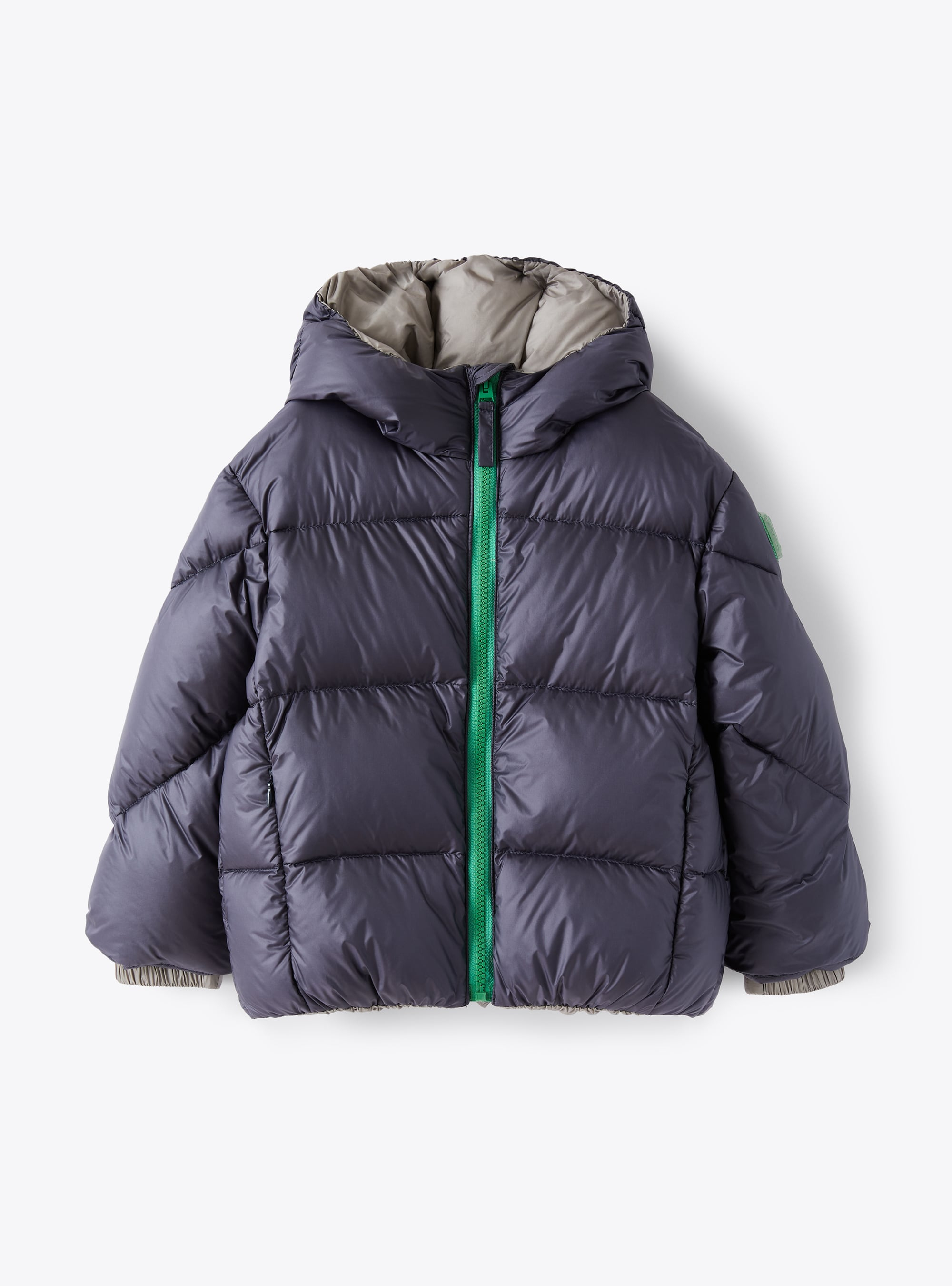 Navy down jacket with contrast details - Down Jackets - Il Gufo