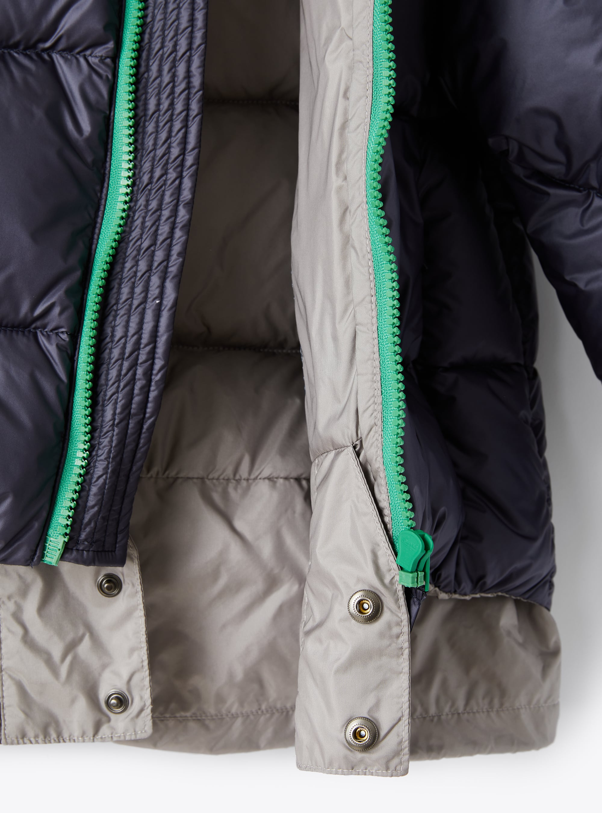 Navy down jacket with contrast details - Blue | Il Gufo