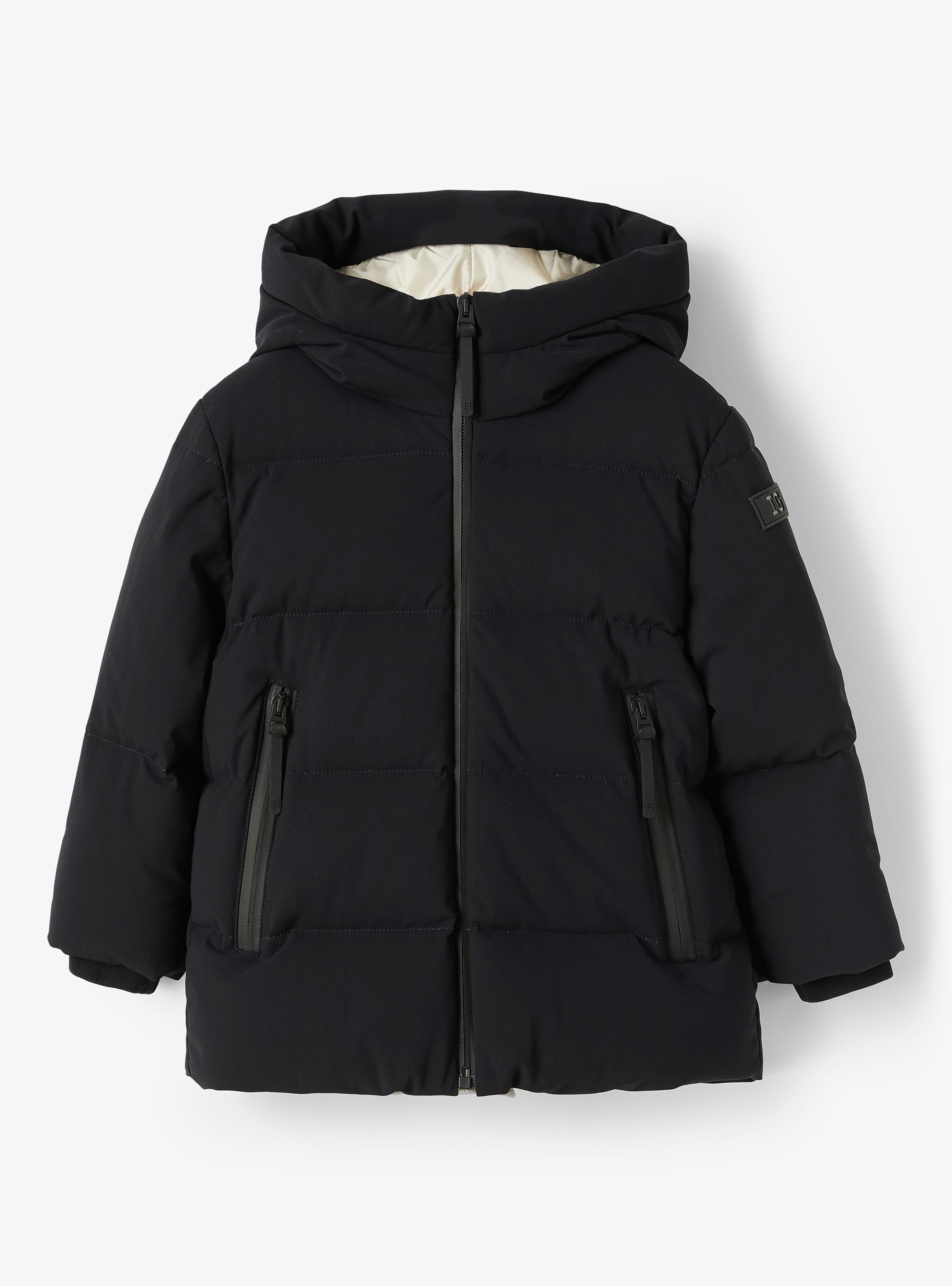 Short black down jacket in Sensitive® Fabrics - Down Jackets - Il Gufo