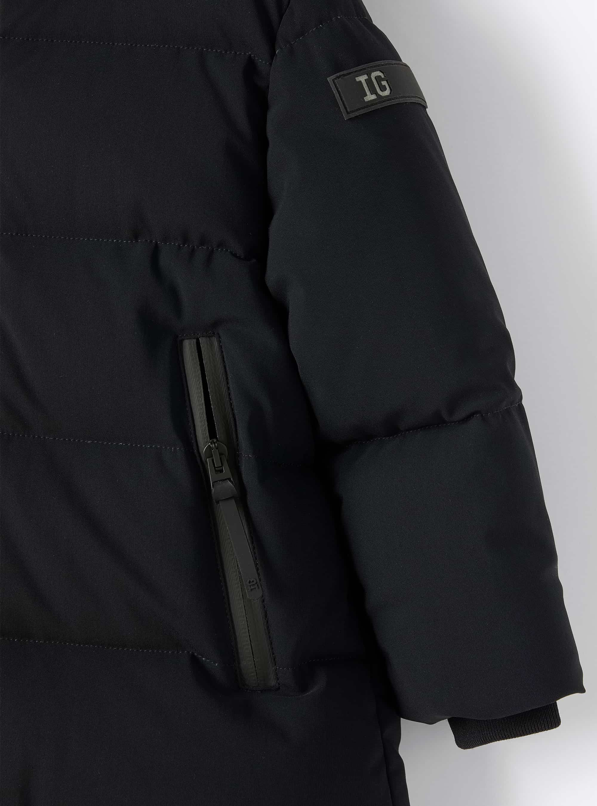 Short black down jacket in Sensitive® Fabrics - Black | Il Gufo