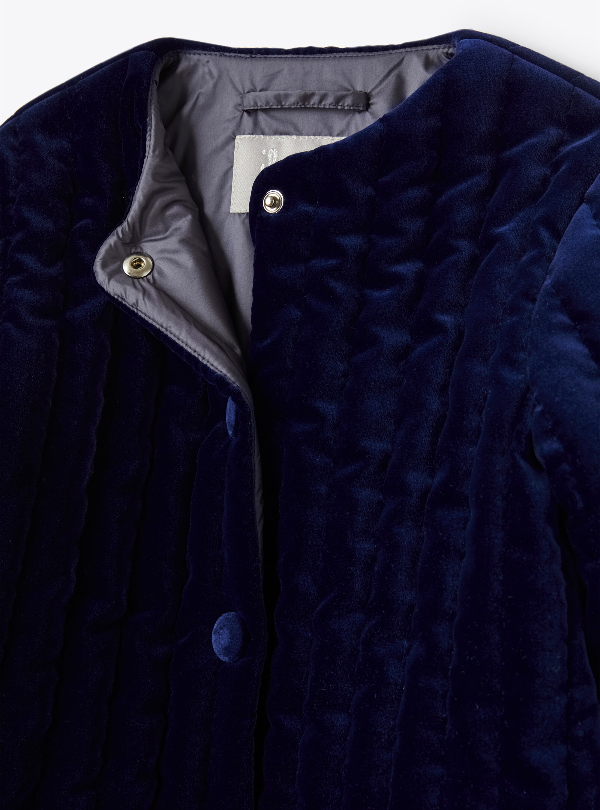 Синяя куртка из гладкого бархата - СИНИЙ | Il Gufo