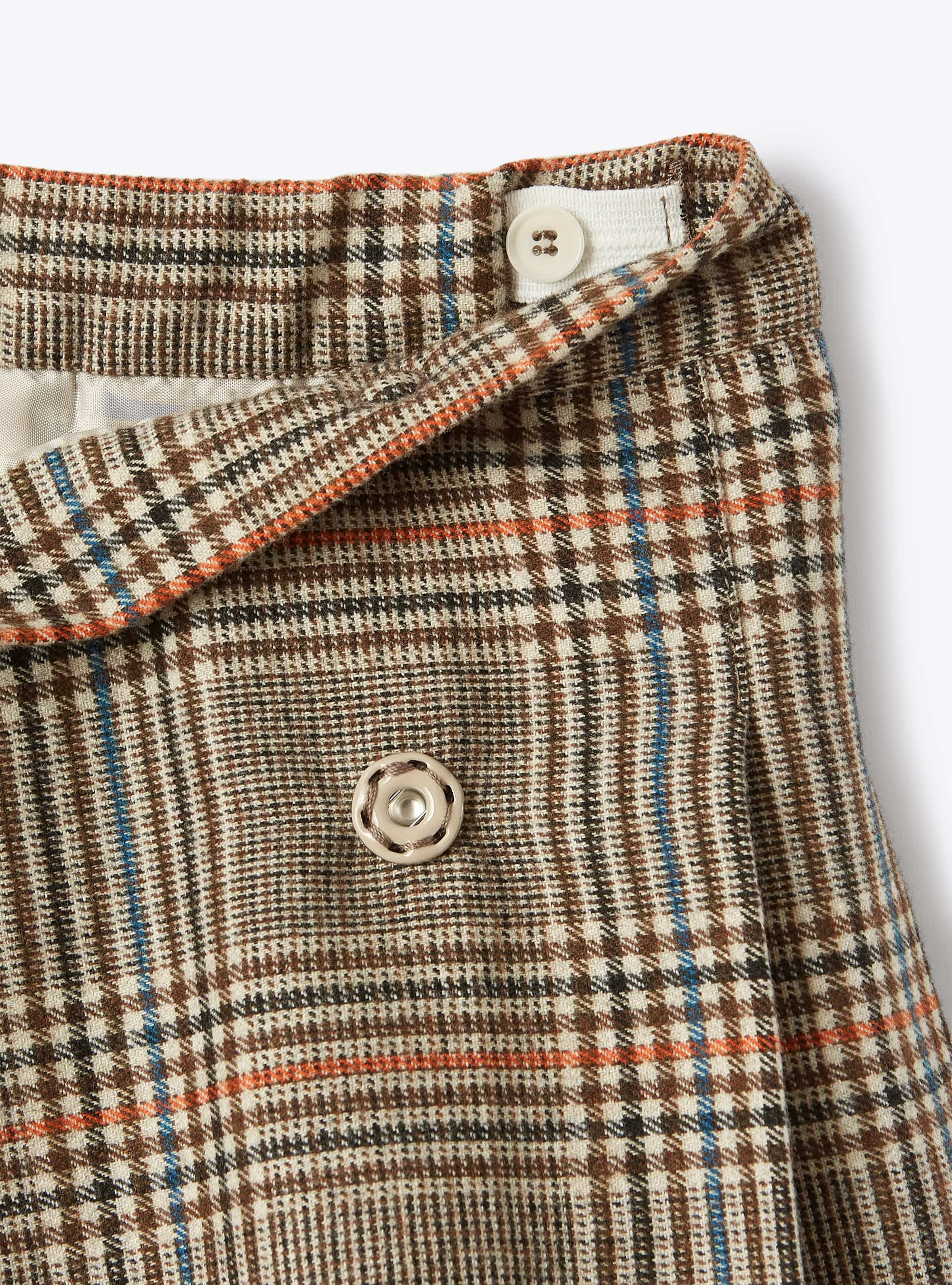 Check wrap skirt - Brown | Il Gufo