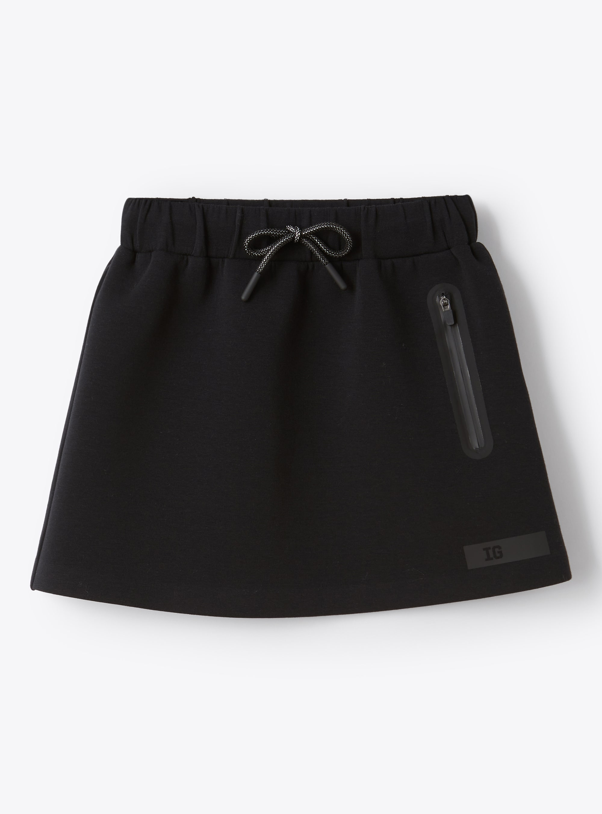 Black bonded-jersey skirt - Skirts - Il Gufo
