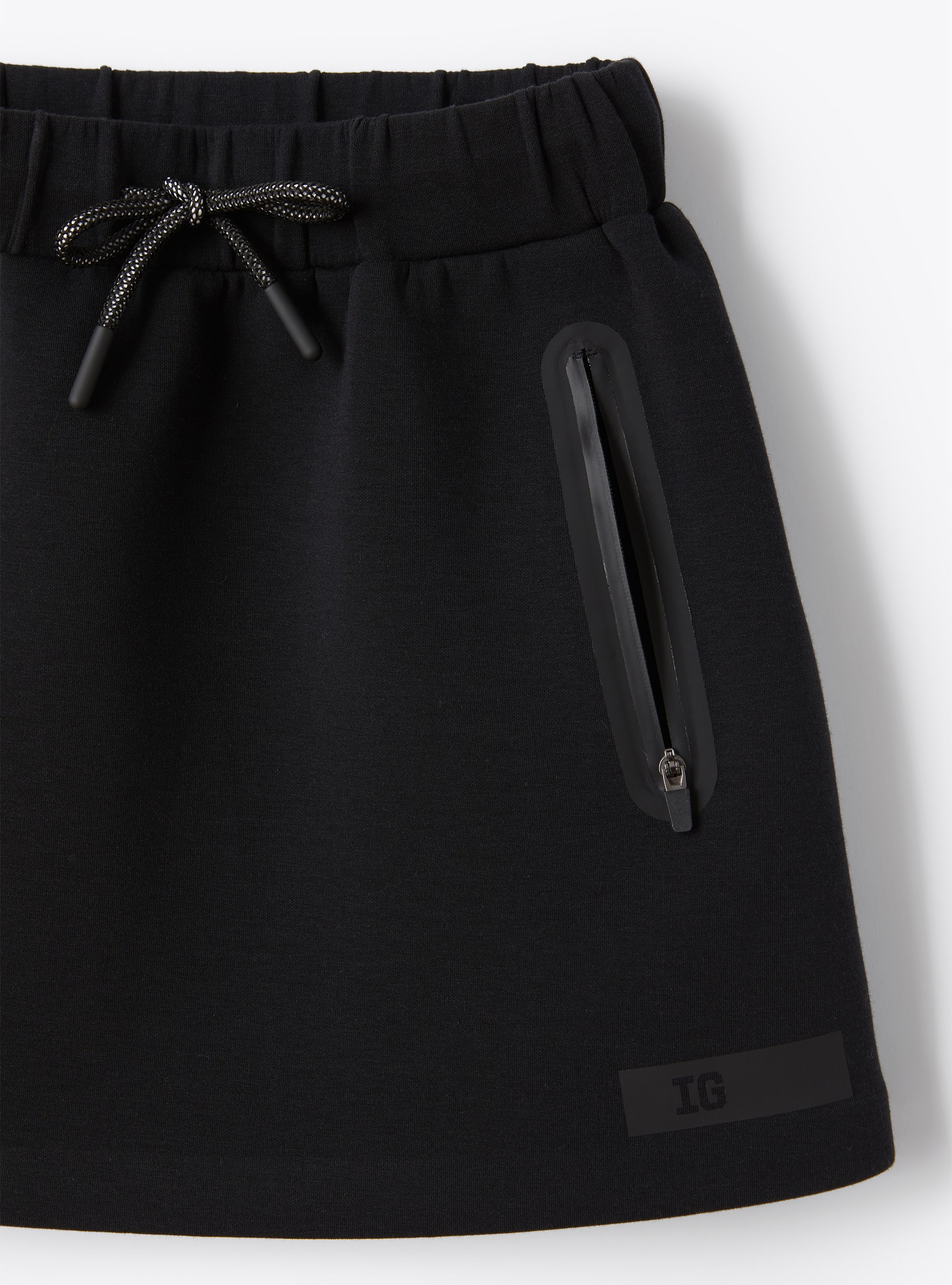 Black bonded-jersey skirt - Black | Il Gufo