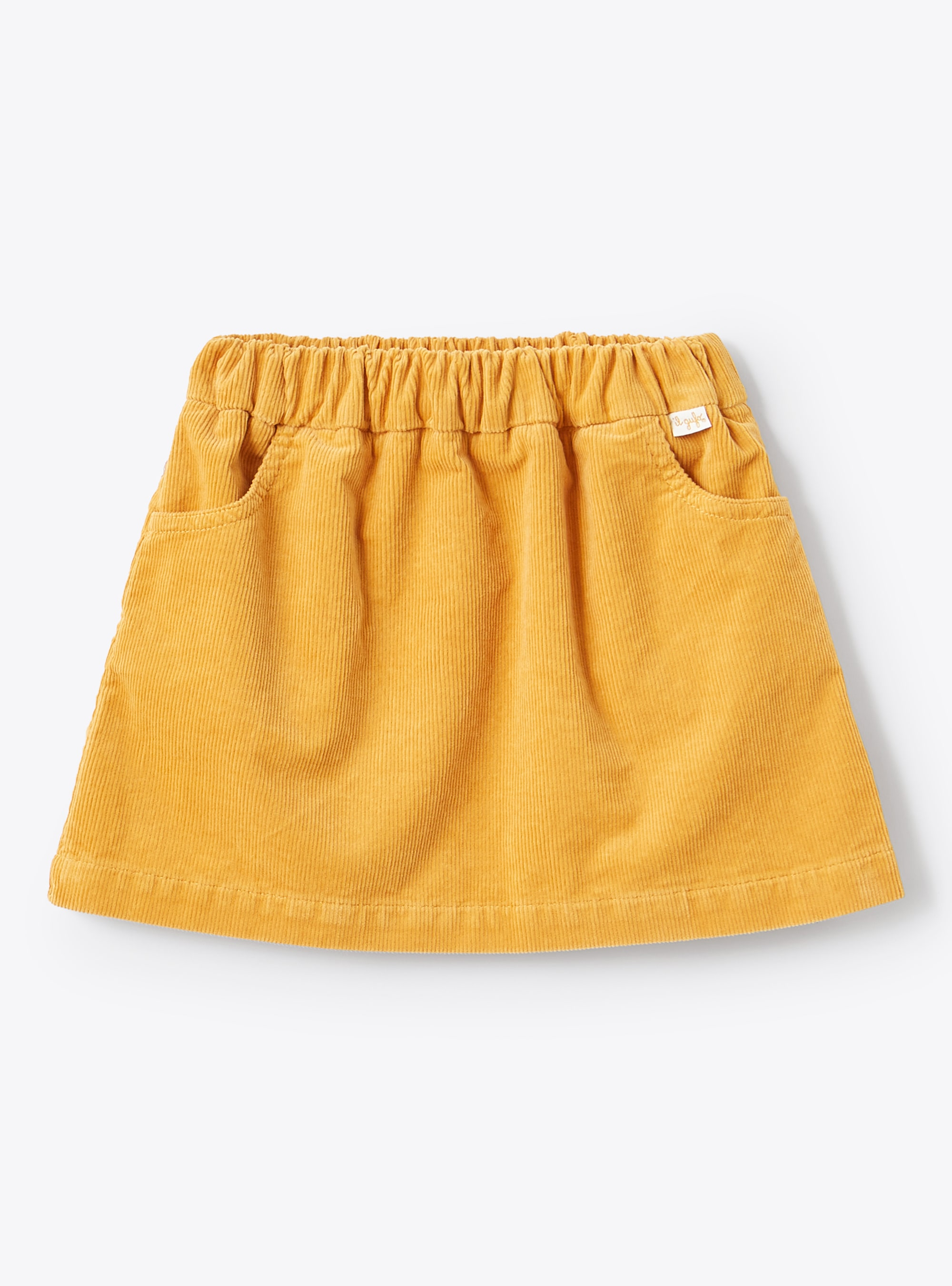 Yellow corduroy skirt - Beige | Il Gufo