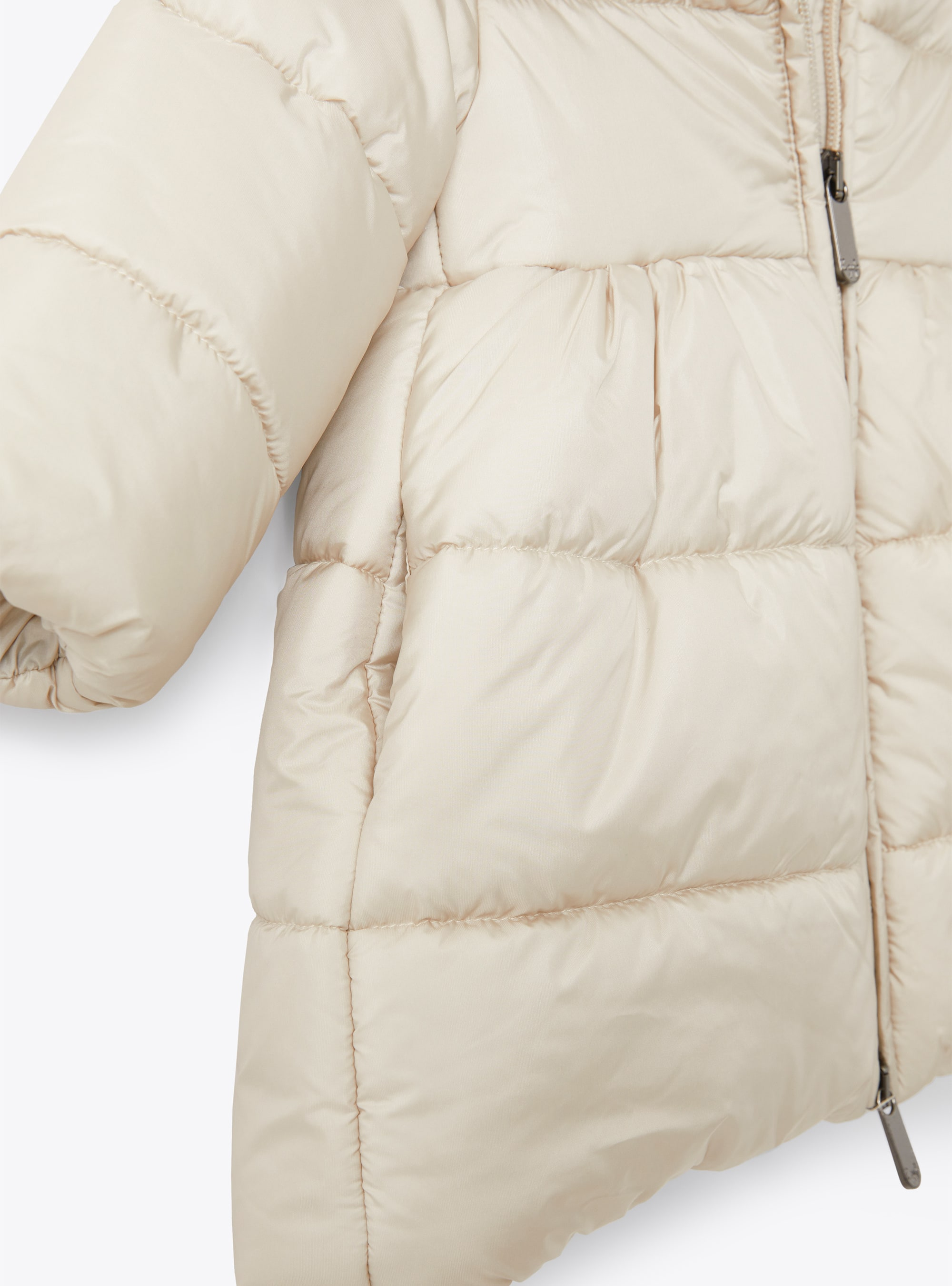 Baby girls' quilted jacket with eco-friendly padding - Beige | Il Gufo