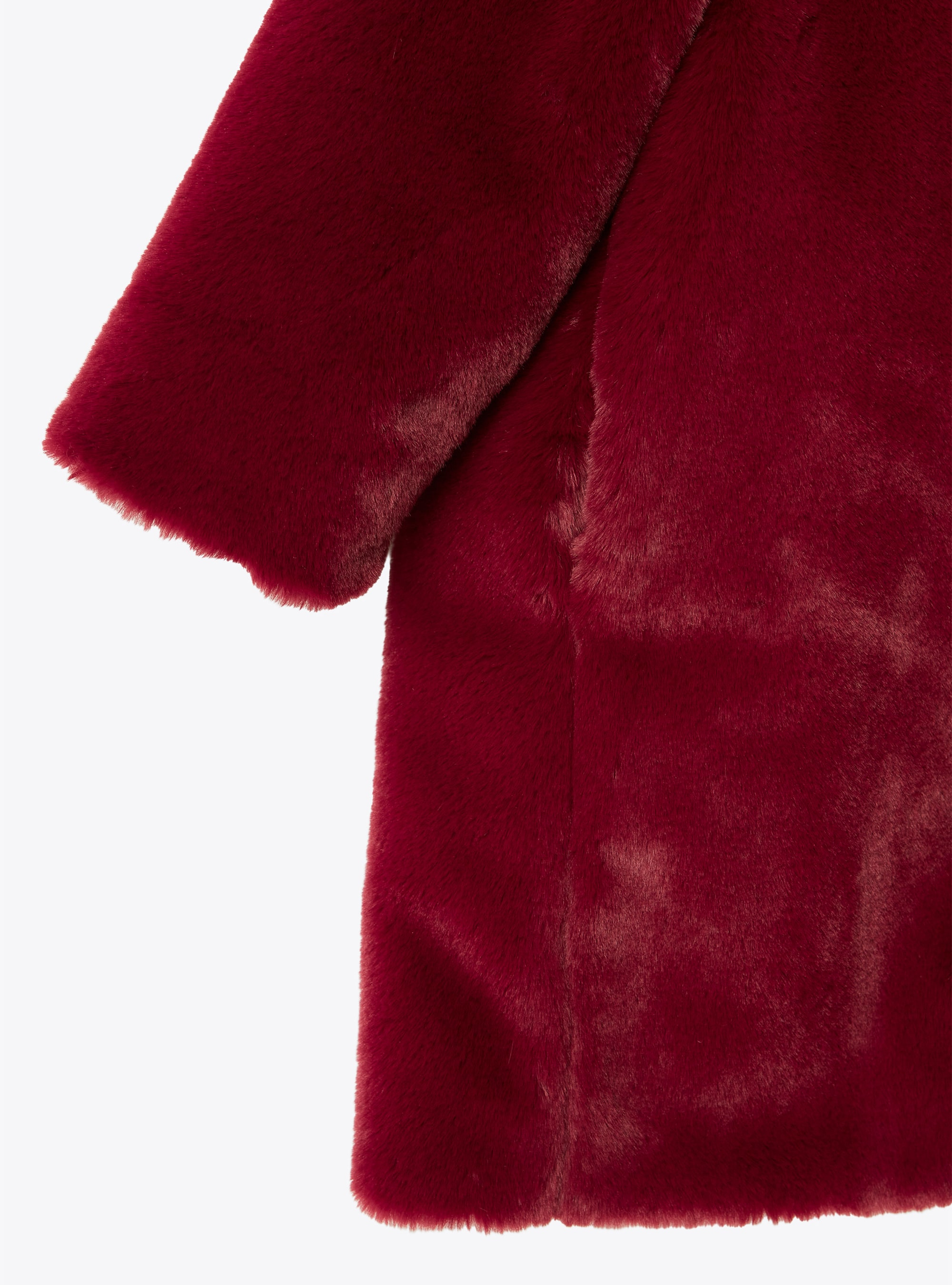 Cappotto in eco-fur bordeaux - Bordeaux | Il Gufo