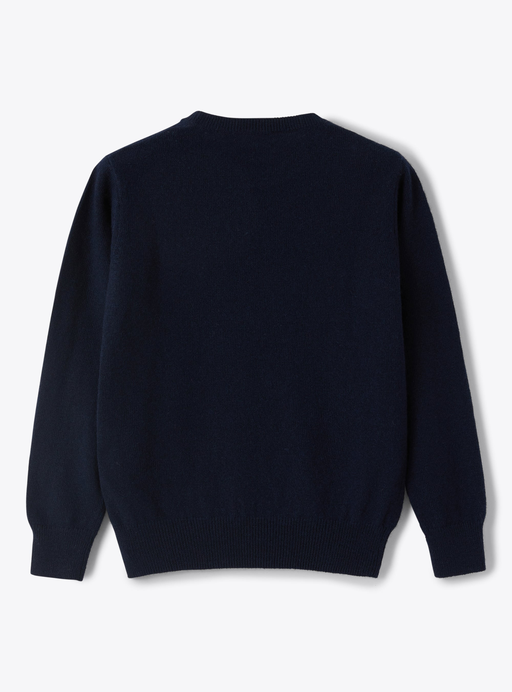 Navy crew neck wool sweater - Blue | Il Gufo