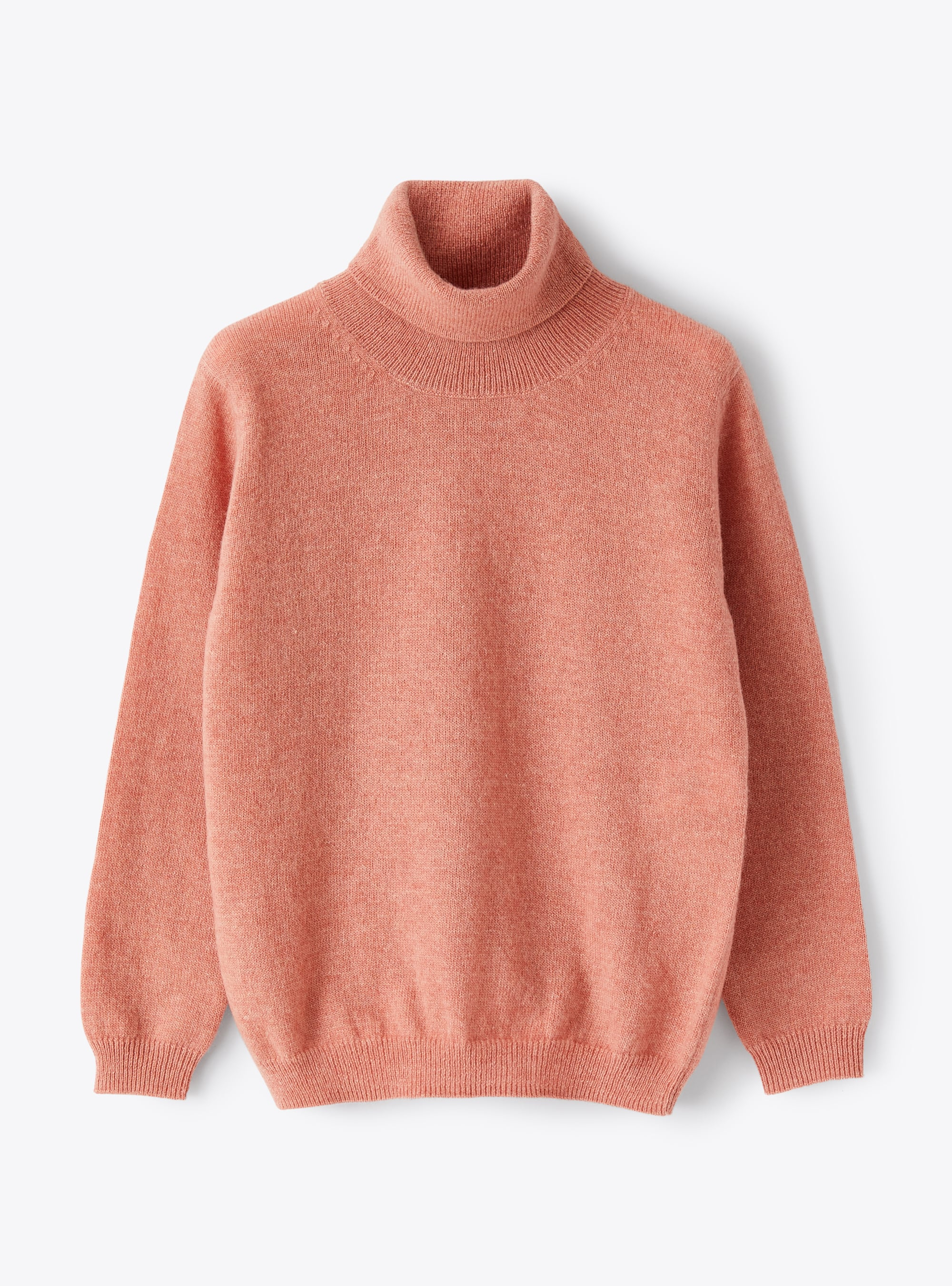 Pink merino wool turtleneck sweater - Sweaters - Il Gufo