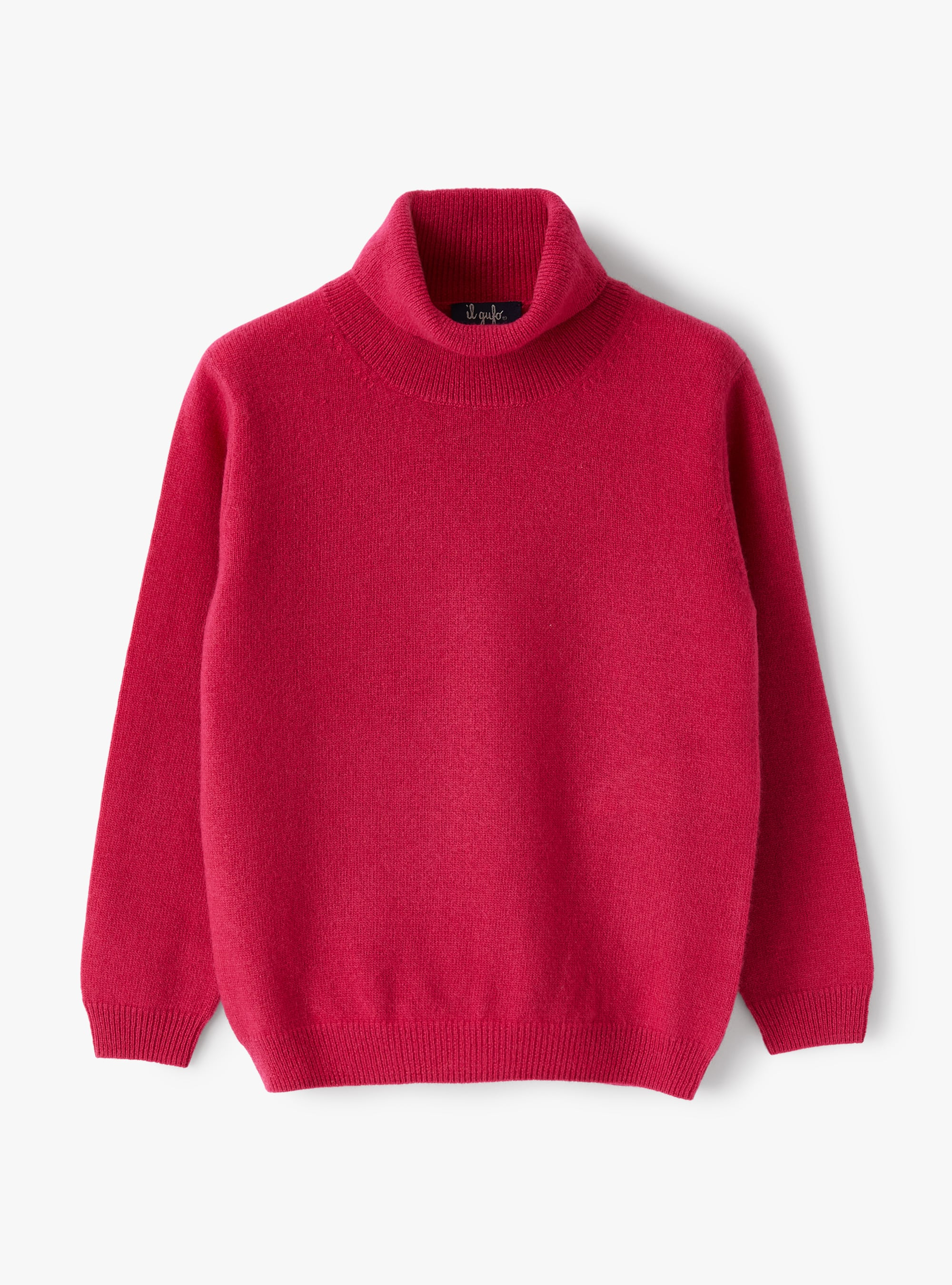 Fuchsia merino wool turtleneck sweater - Sweaters - Il Gufo