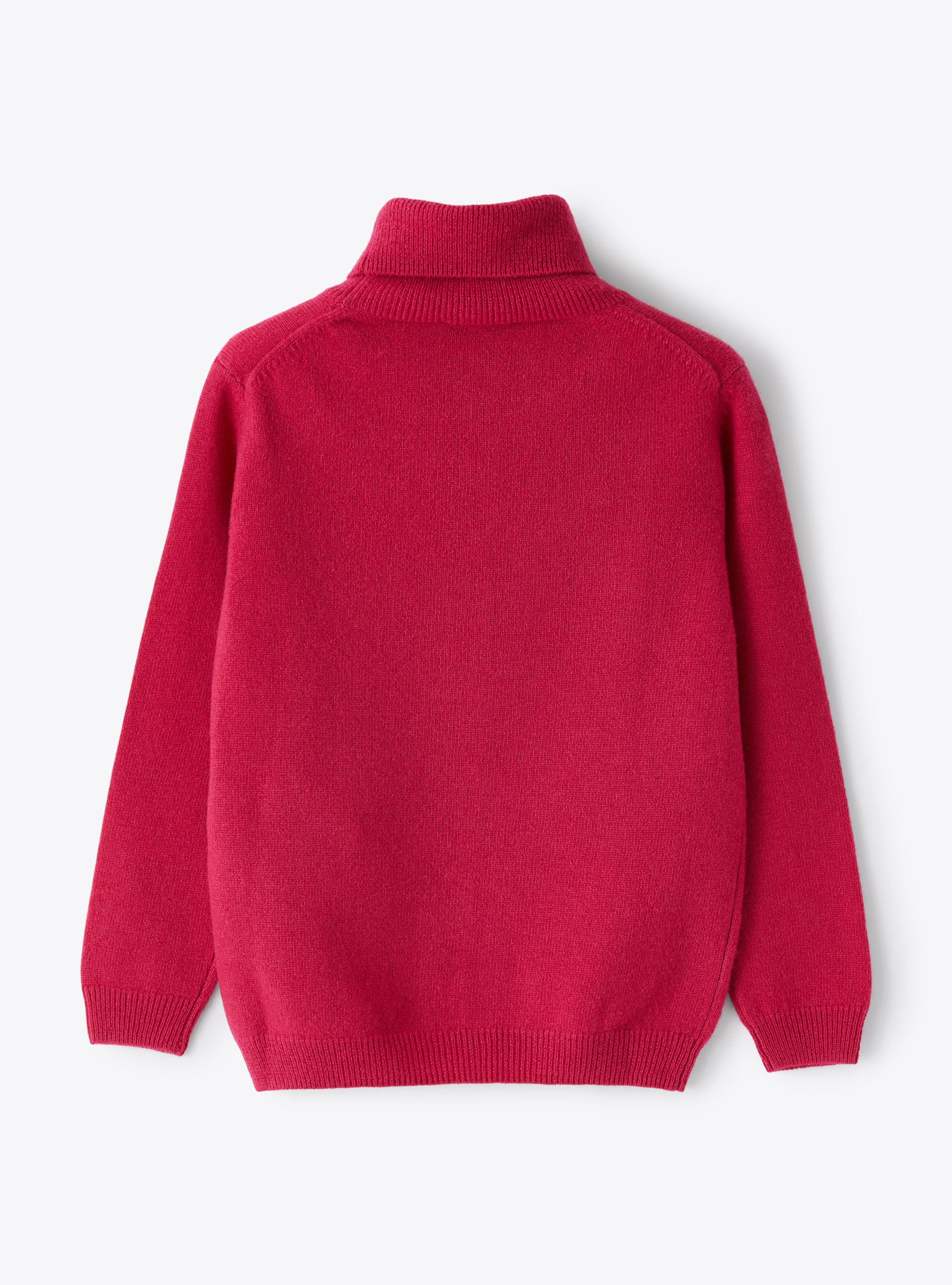 Fuchsia merino wool turtleneck sweater - Fuchsia | Il Gufo