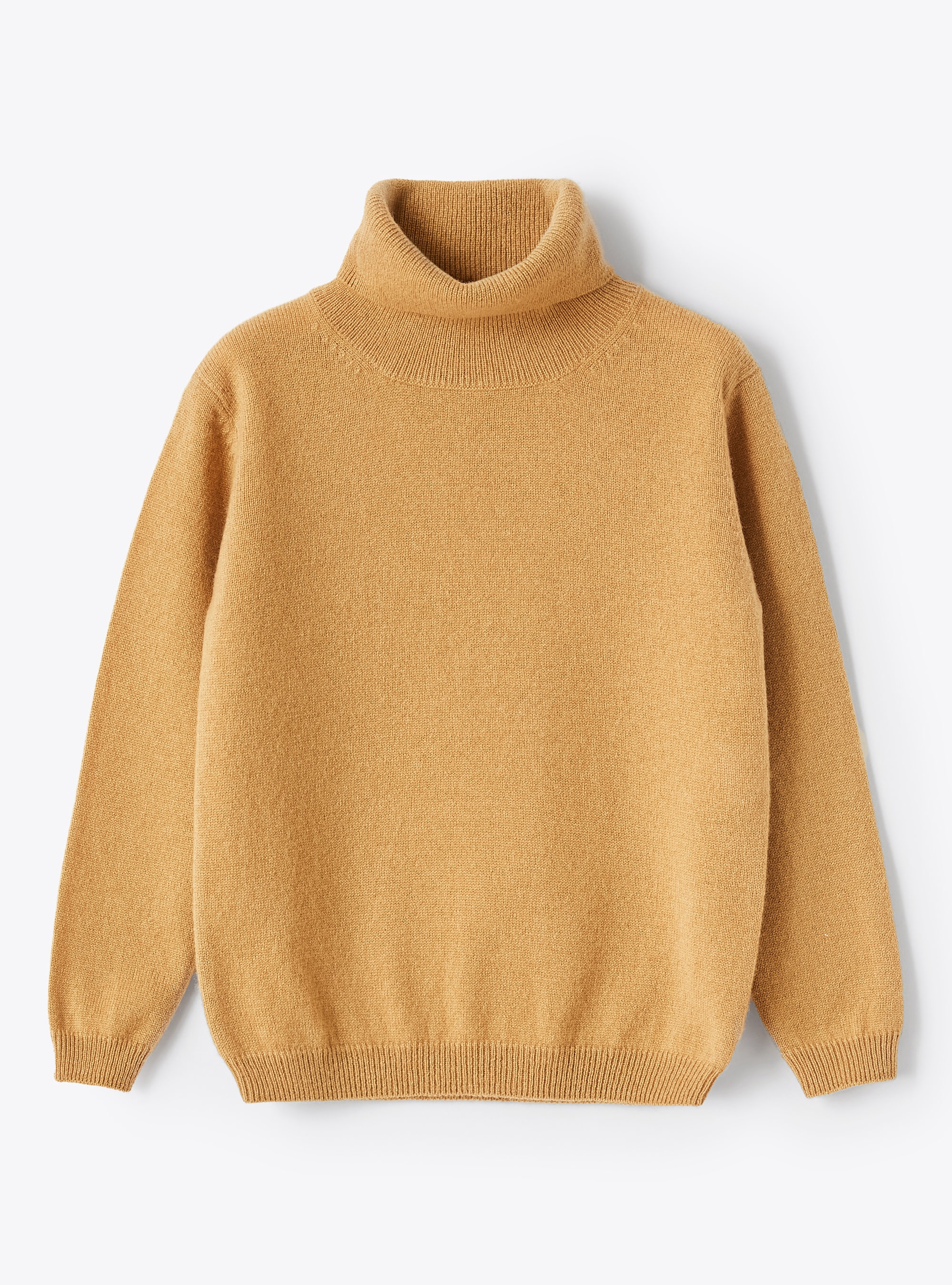 Beige cashmere turtleneck sweater - Brown | Il Gufo