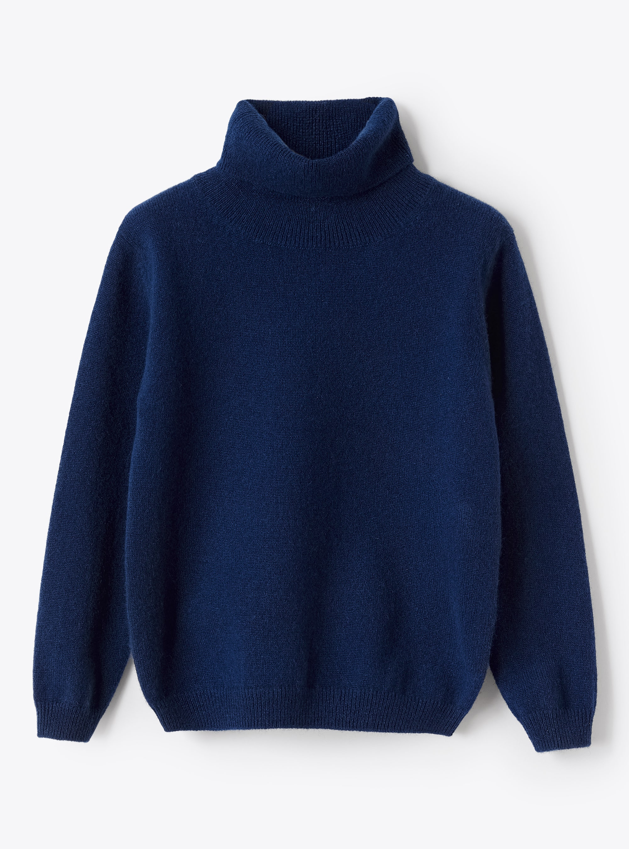 Cornflower blue cashmere turtleneck sweater - Sweaters - Il Gufo