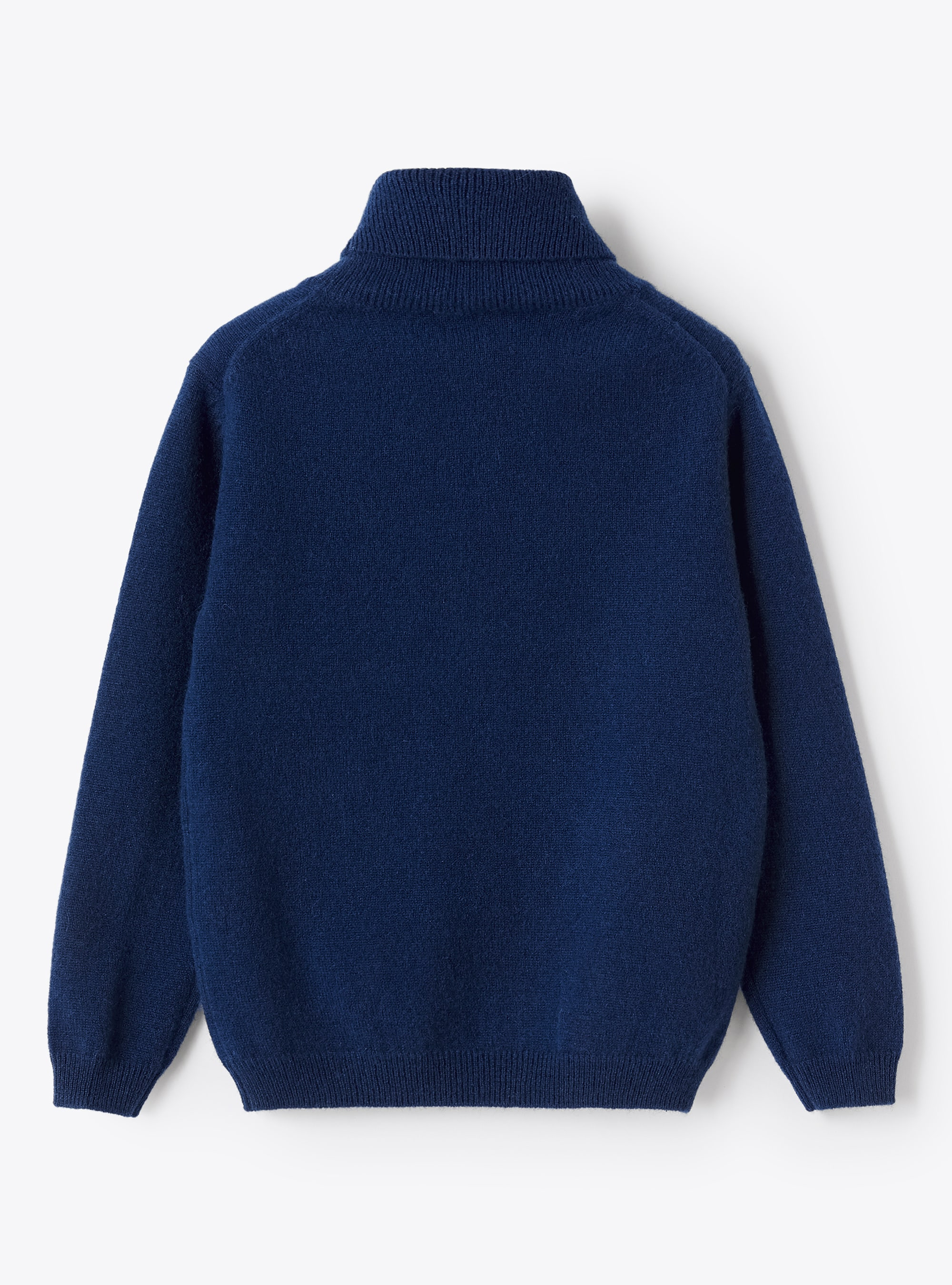 Cornflower blue cashmere turtleneck sweater - Blue | Il Gufo