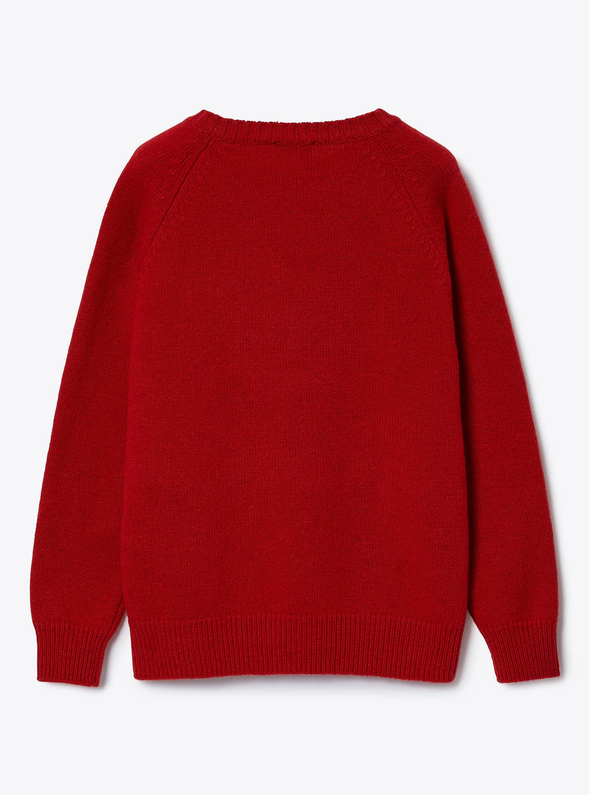 Red wool sweater with teddy bear - Red | Il Gufo