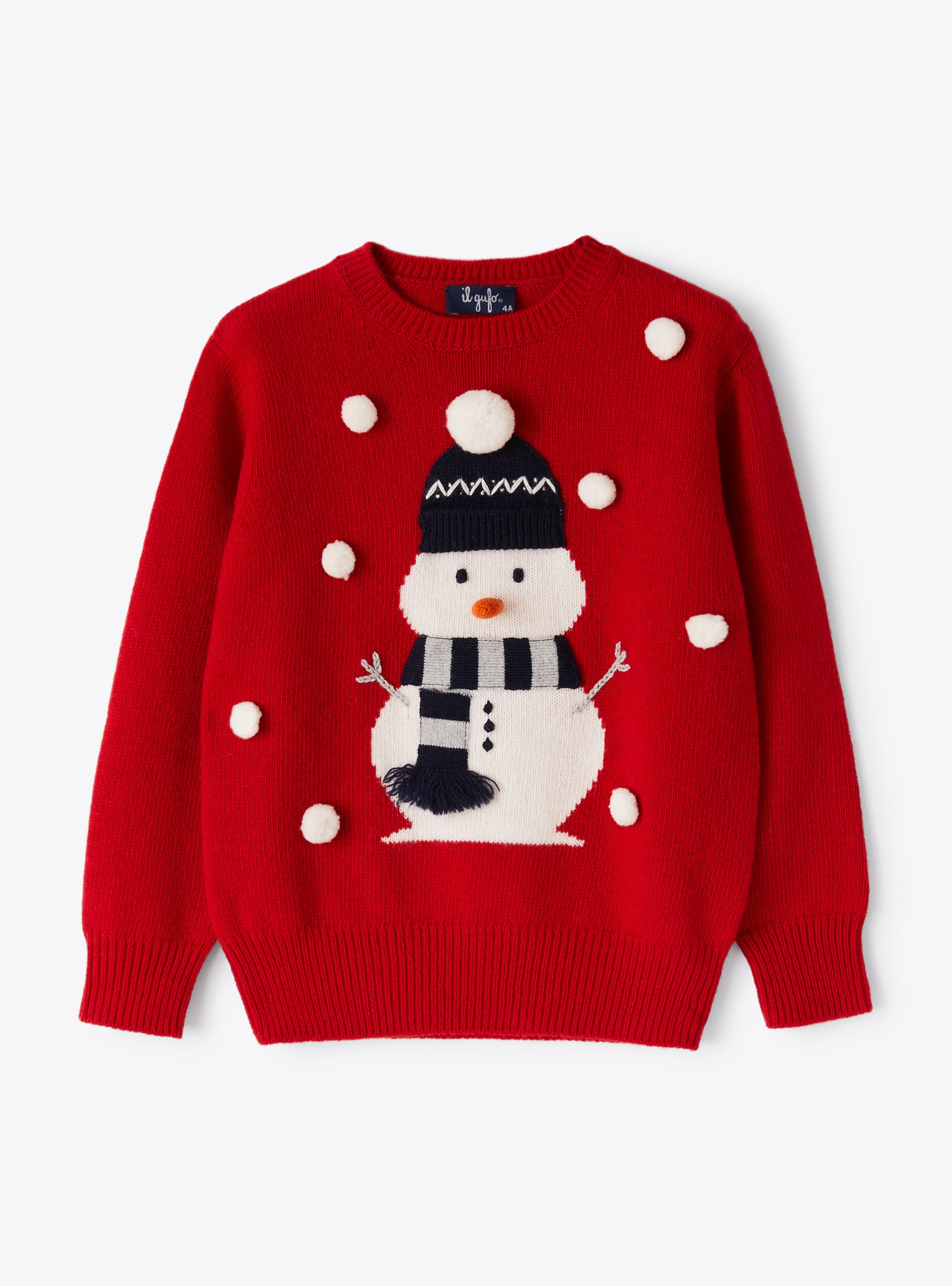 Snowman Christmas sweater - Red | Il Gufo