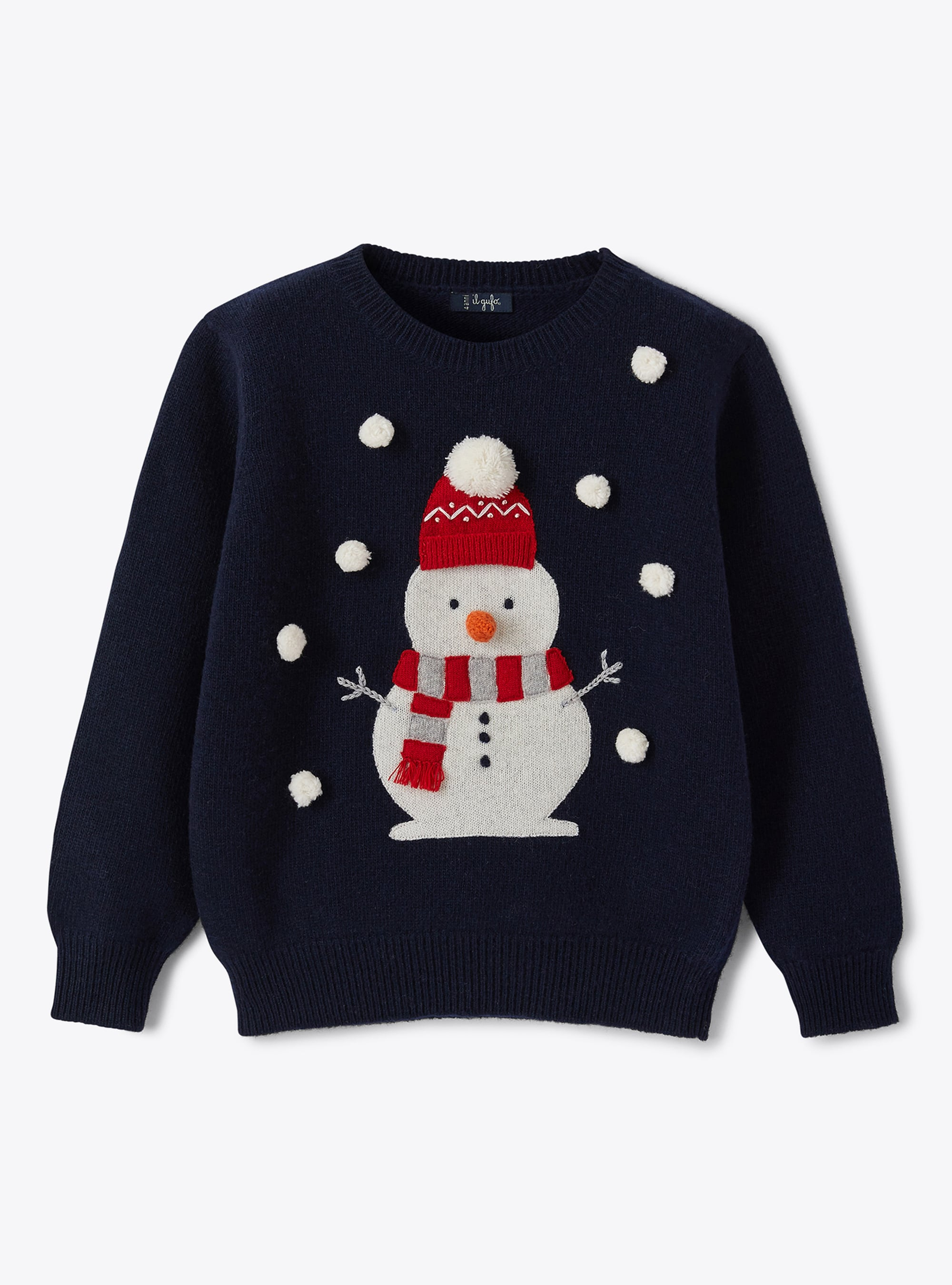 Weihnachtspulli mit Schneemann - Pullover - Il Gufo