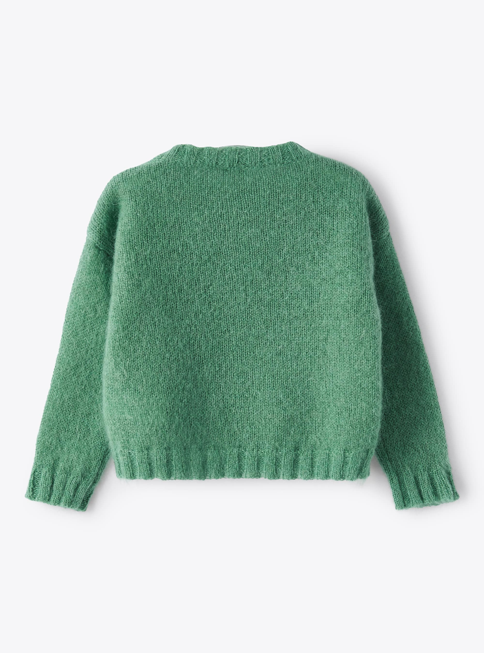 Sea-green mohair sweater - Green | Il Gufo