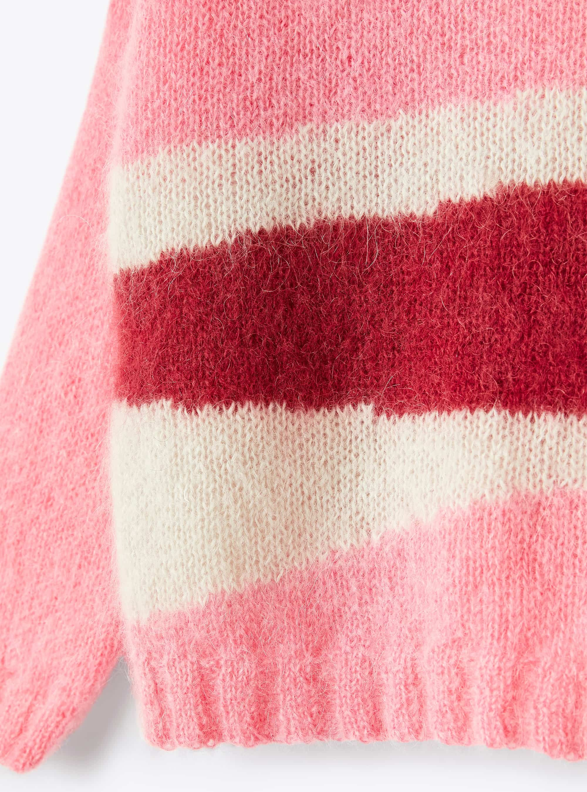 Multicoloured mohair sweater - Red | Il Gufo