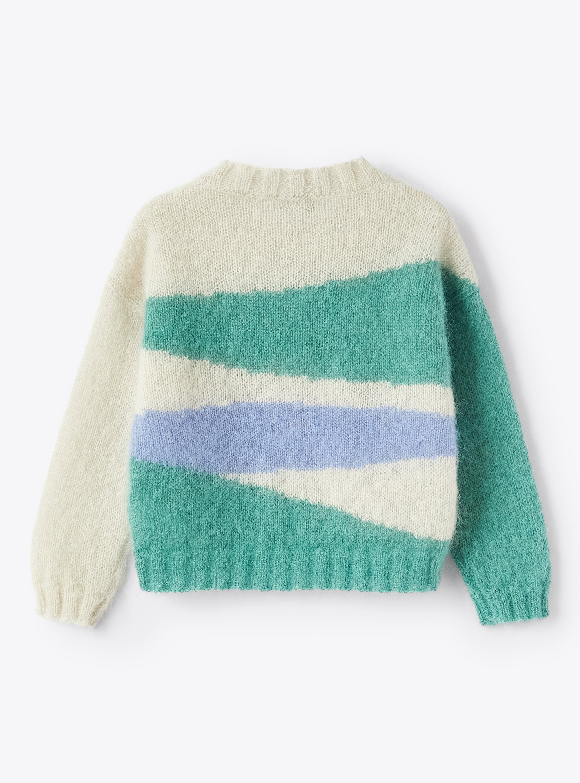 Pull en laine mohair multicolore - Vert | Il Gufo