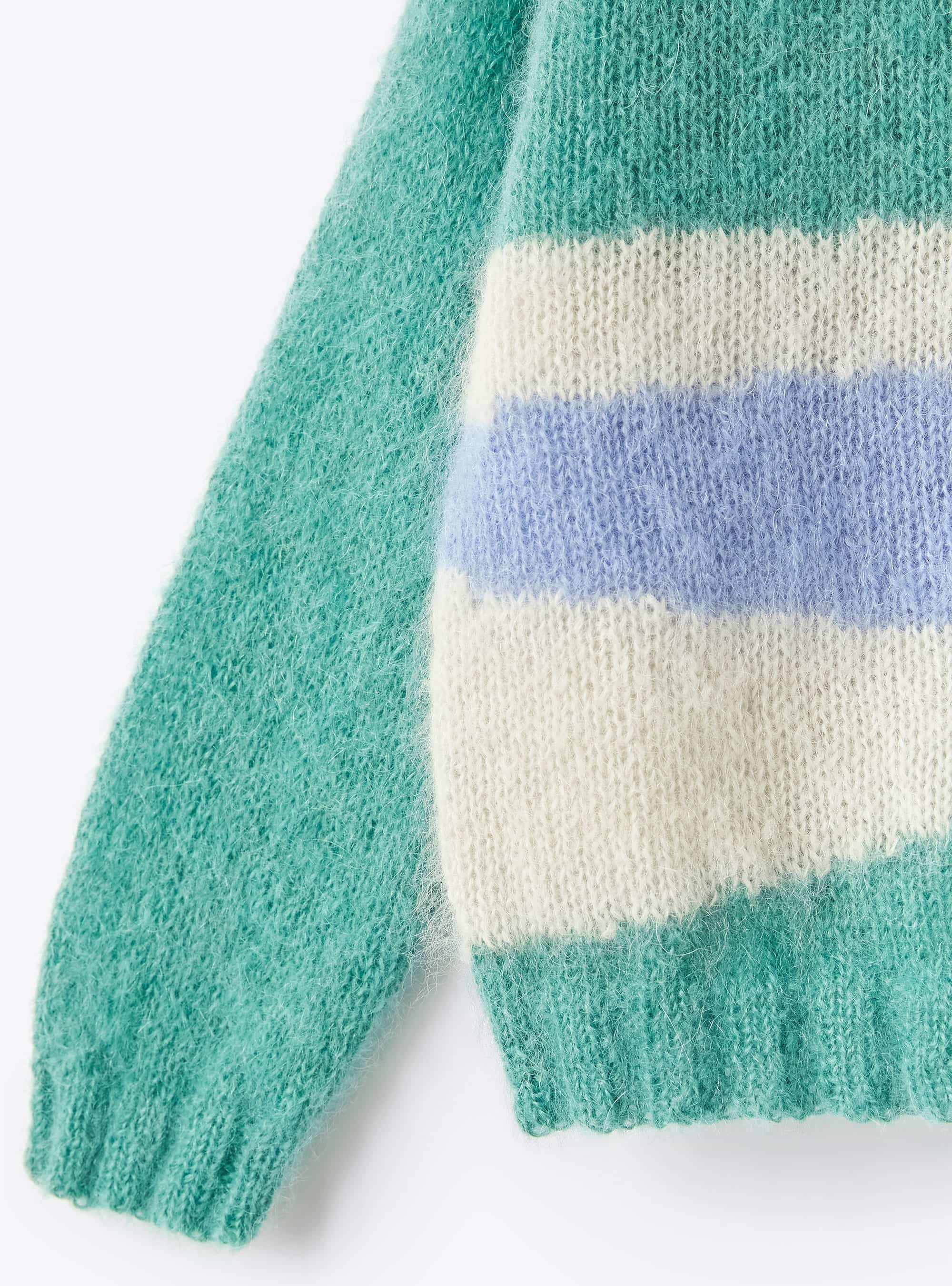 Pull en laine mohair multicolore - Vert | Il Gufo