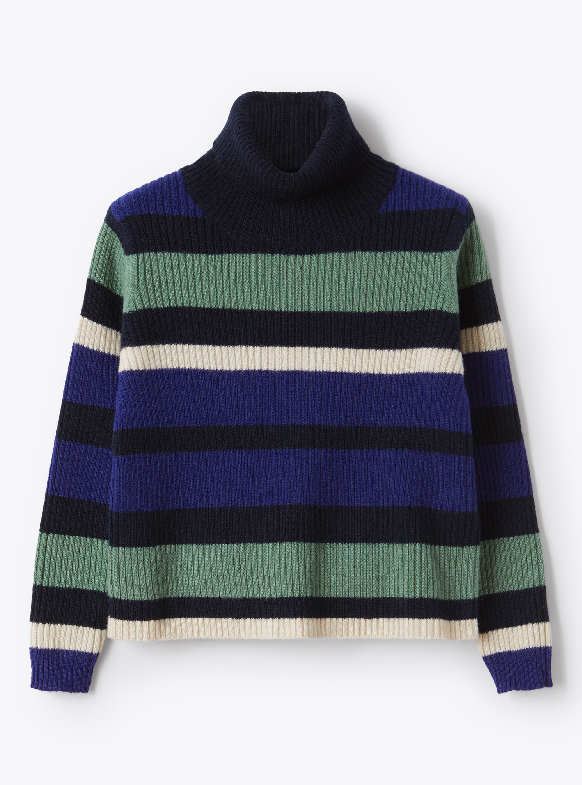 Multicolour stripe turtleneck sweater - Sweaters - Il Gufo