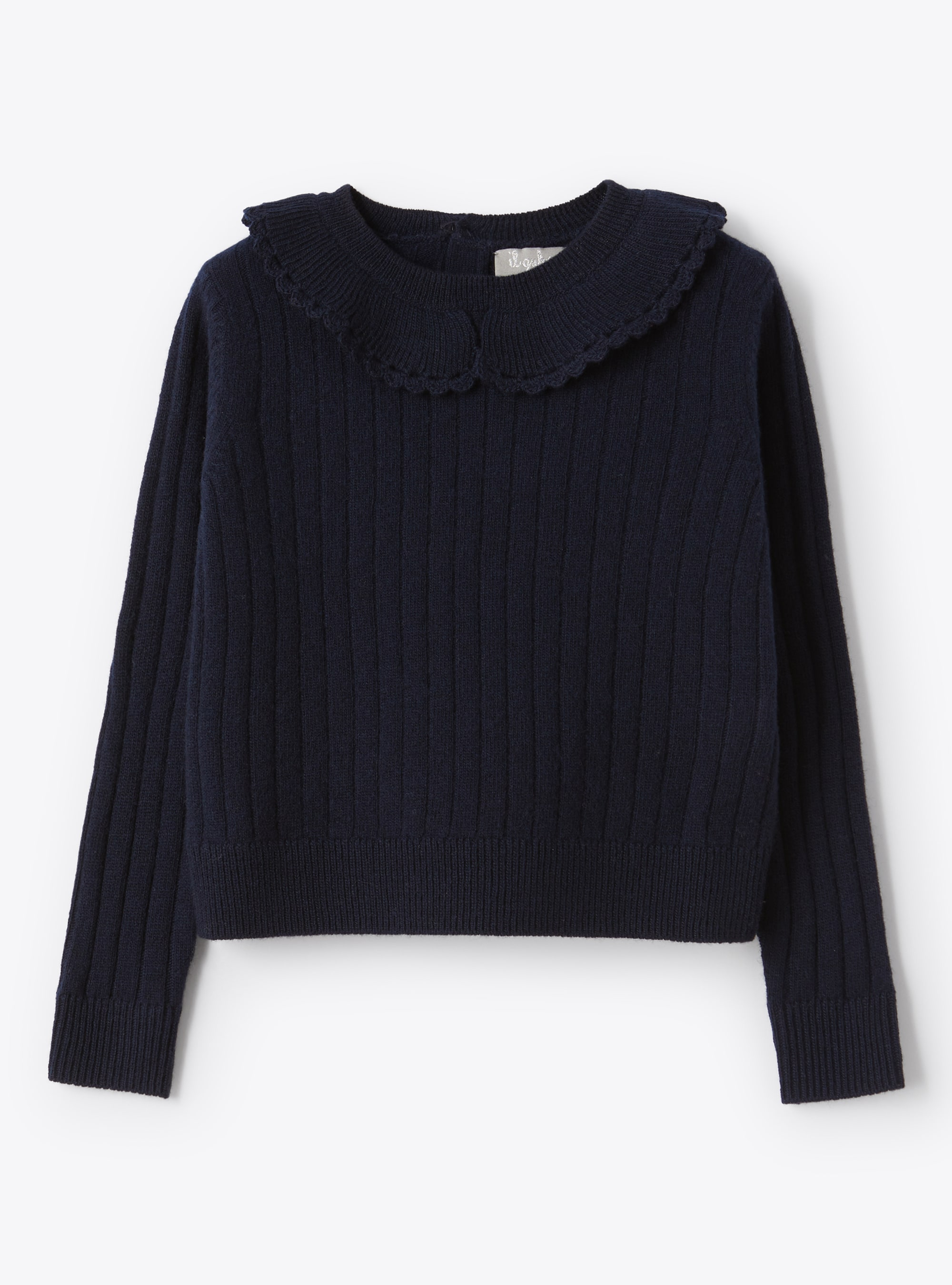 Scallop trim ruffle collar sweater - Sweaters - Il Gufo