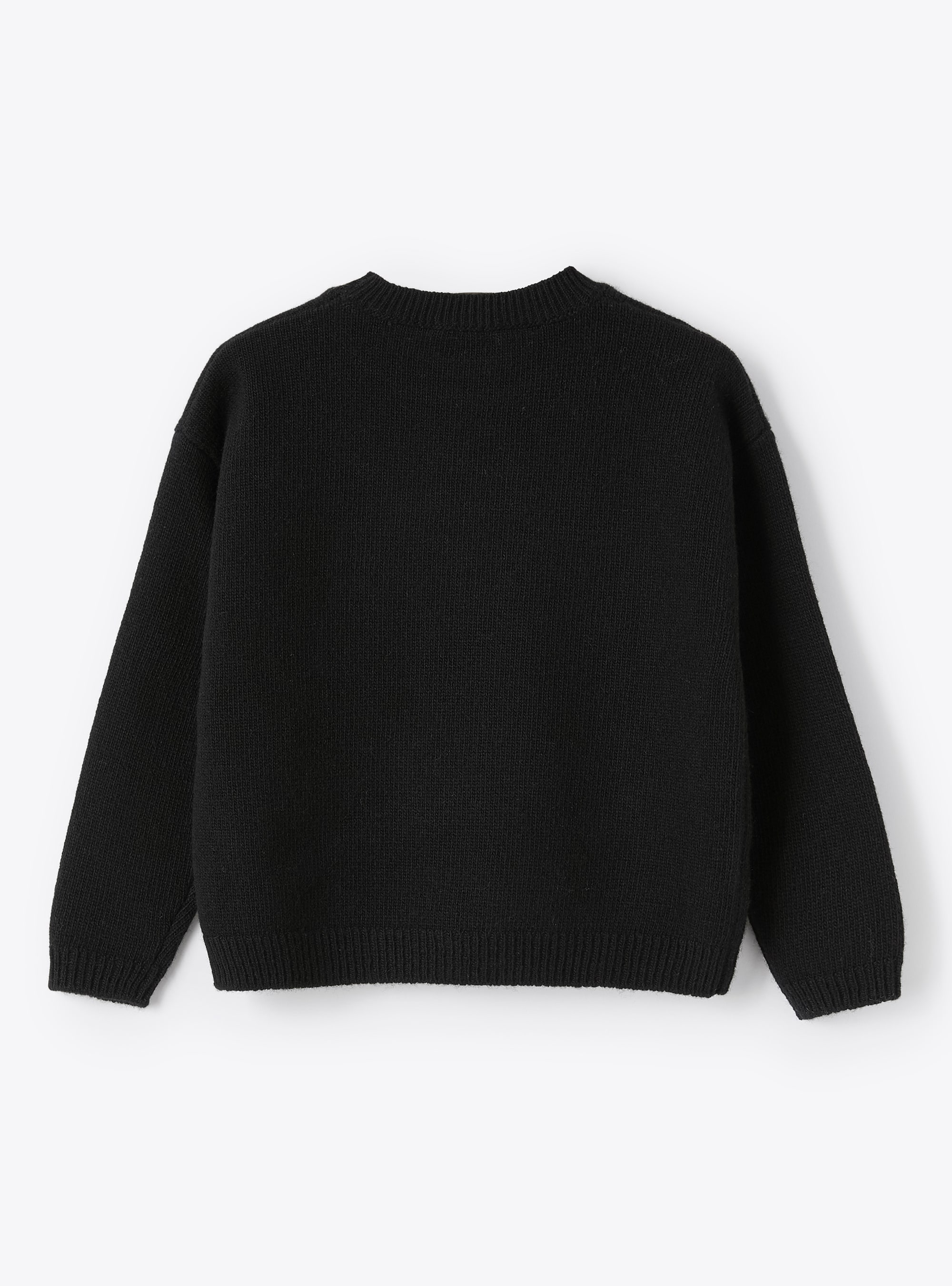 Multicolour stars wool sweater - Black | Il Gufo