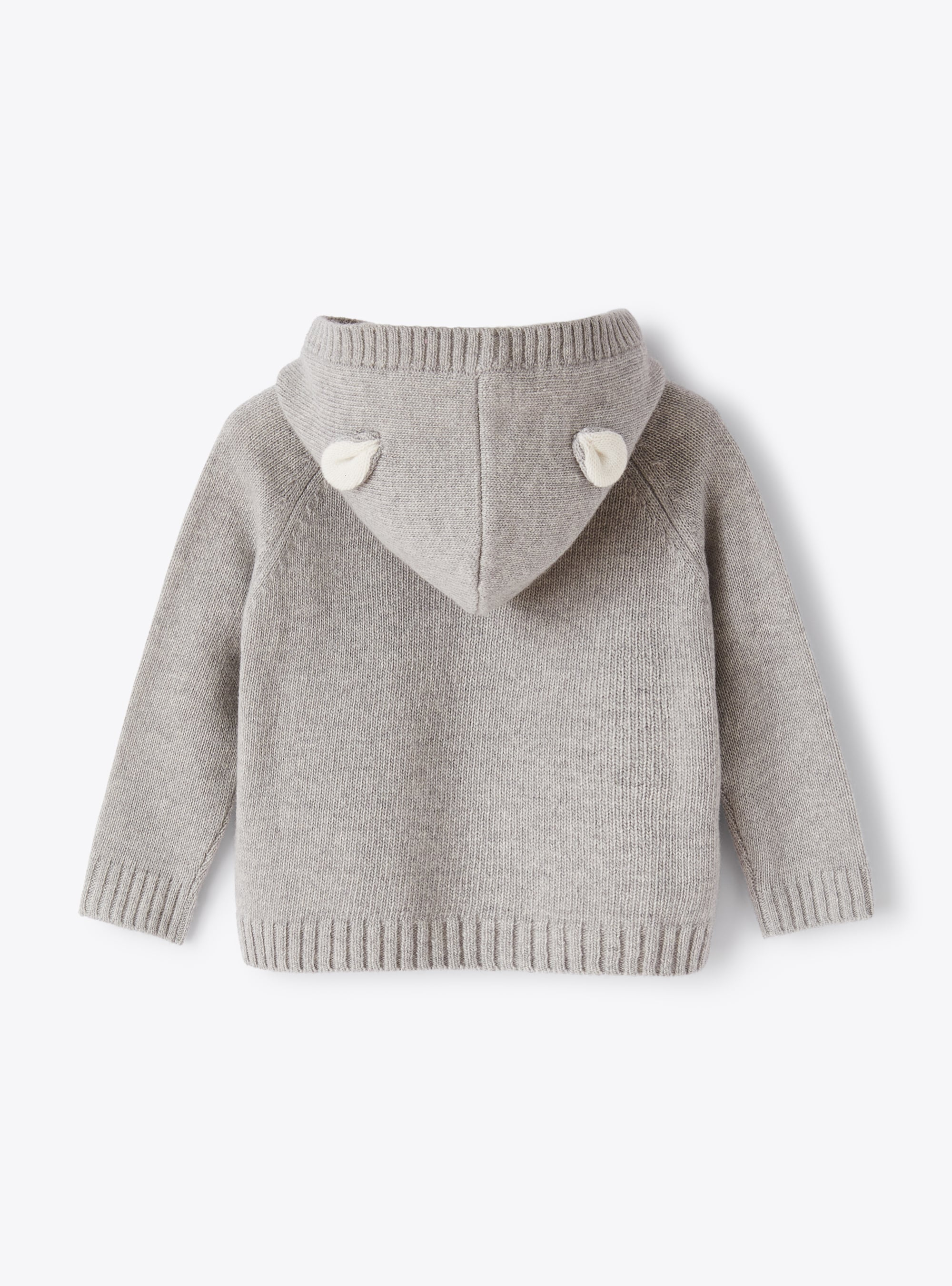 Pullover mit Kapuze und Bärengesicht - Grau | Il Gufo