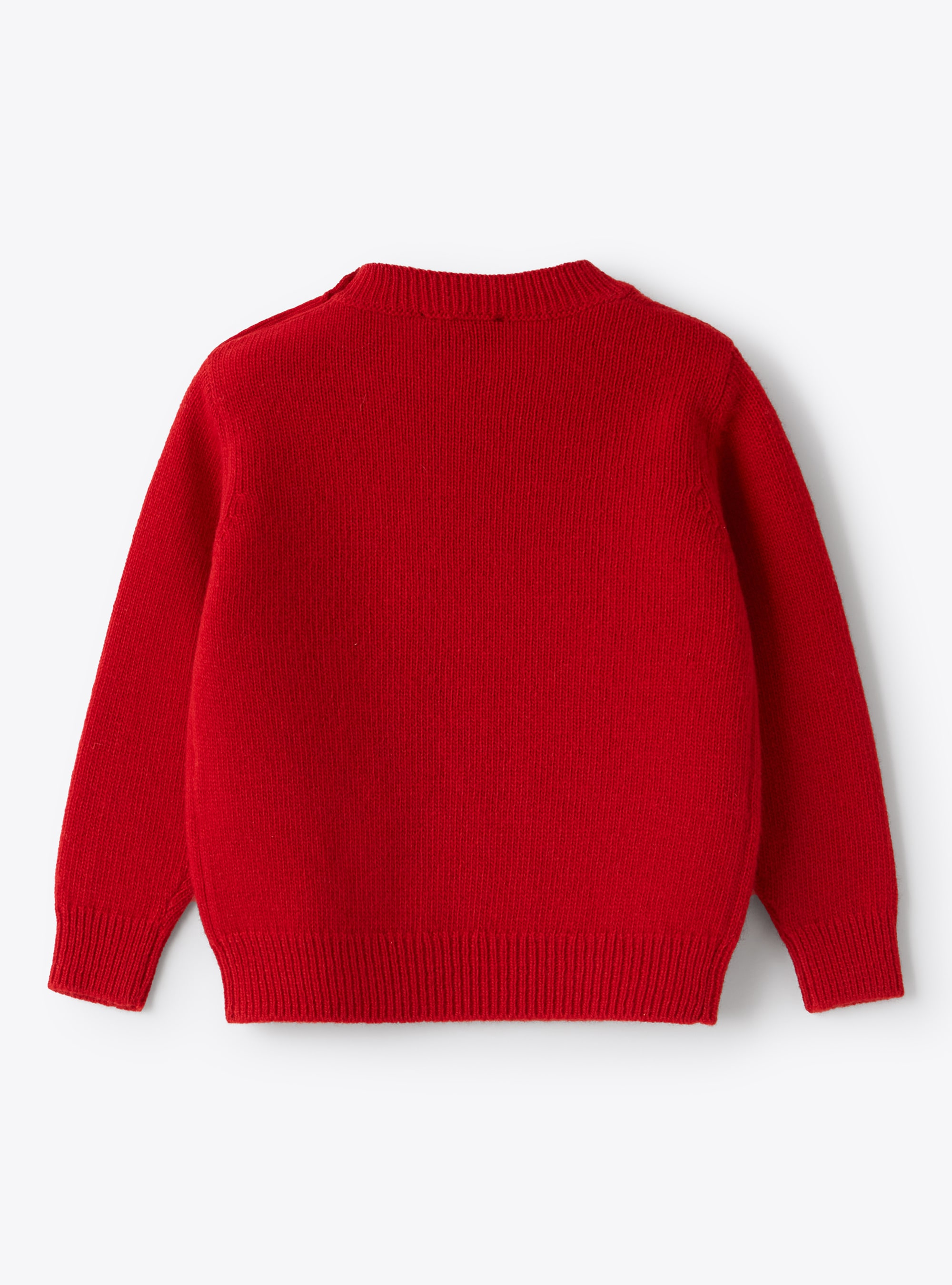 Skating bear wool sweater - Red | Il Gufo