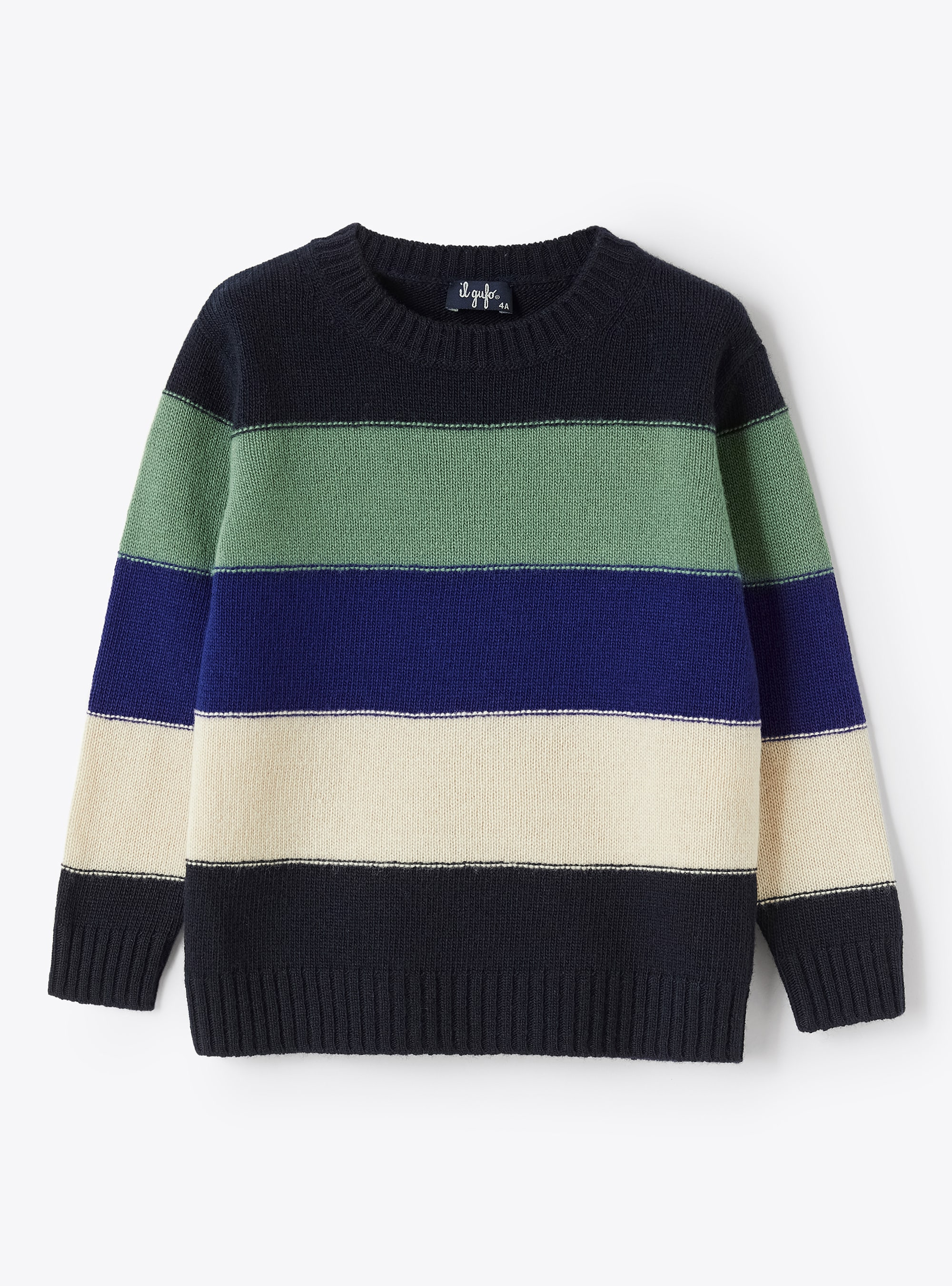 Colour-block wool sweater - Sweaters - Il Gufo