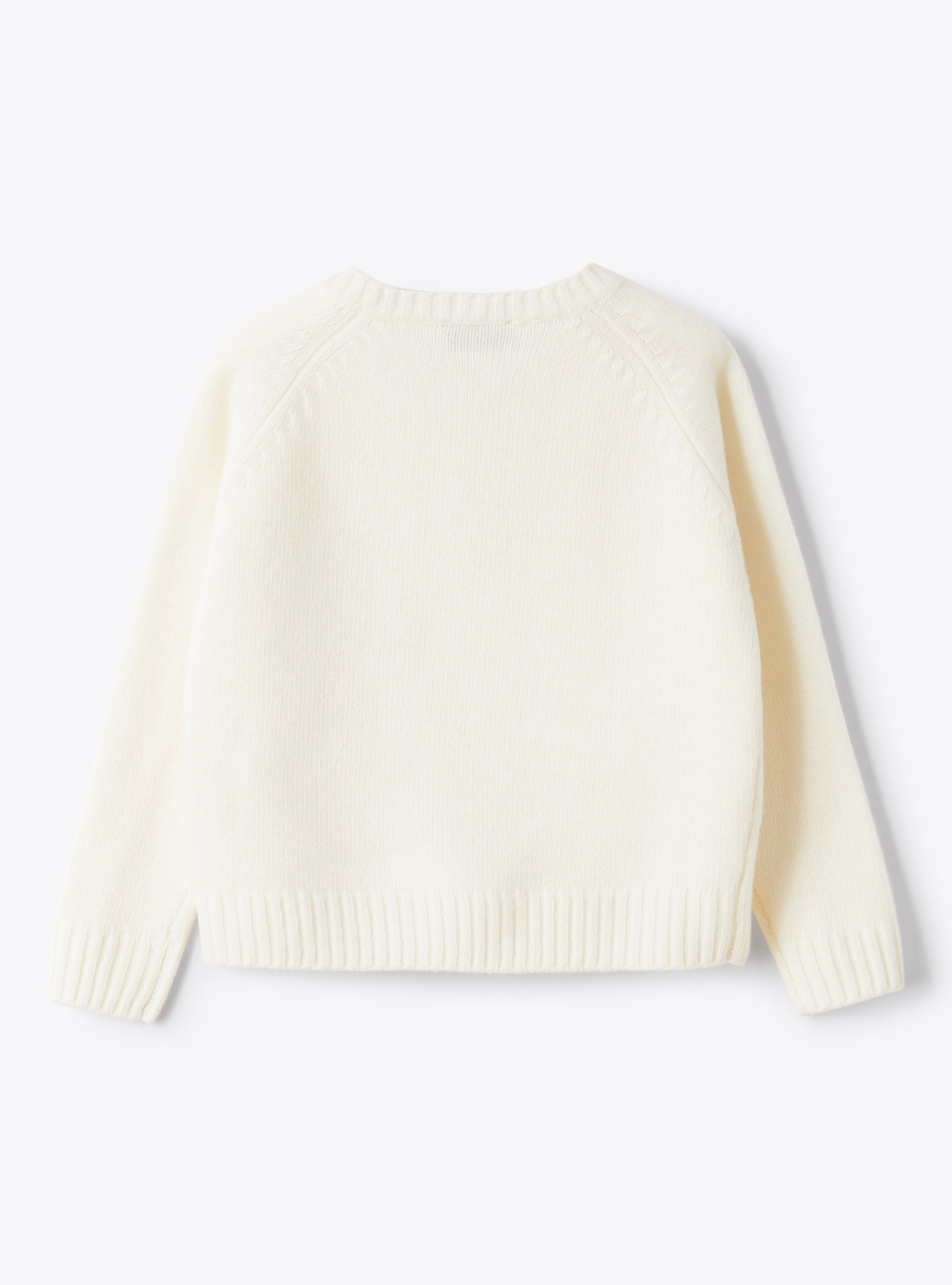 Crystal motif wool sweater - White | Il Gufo