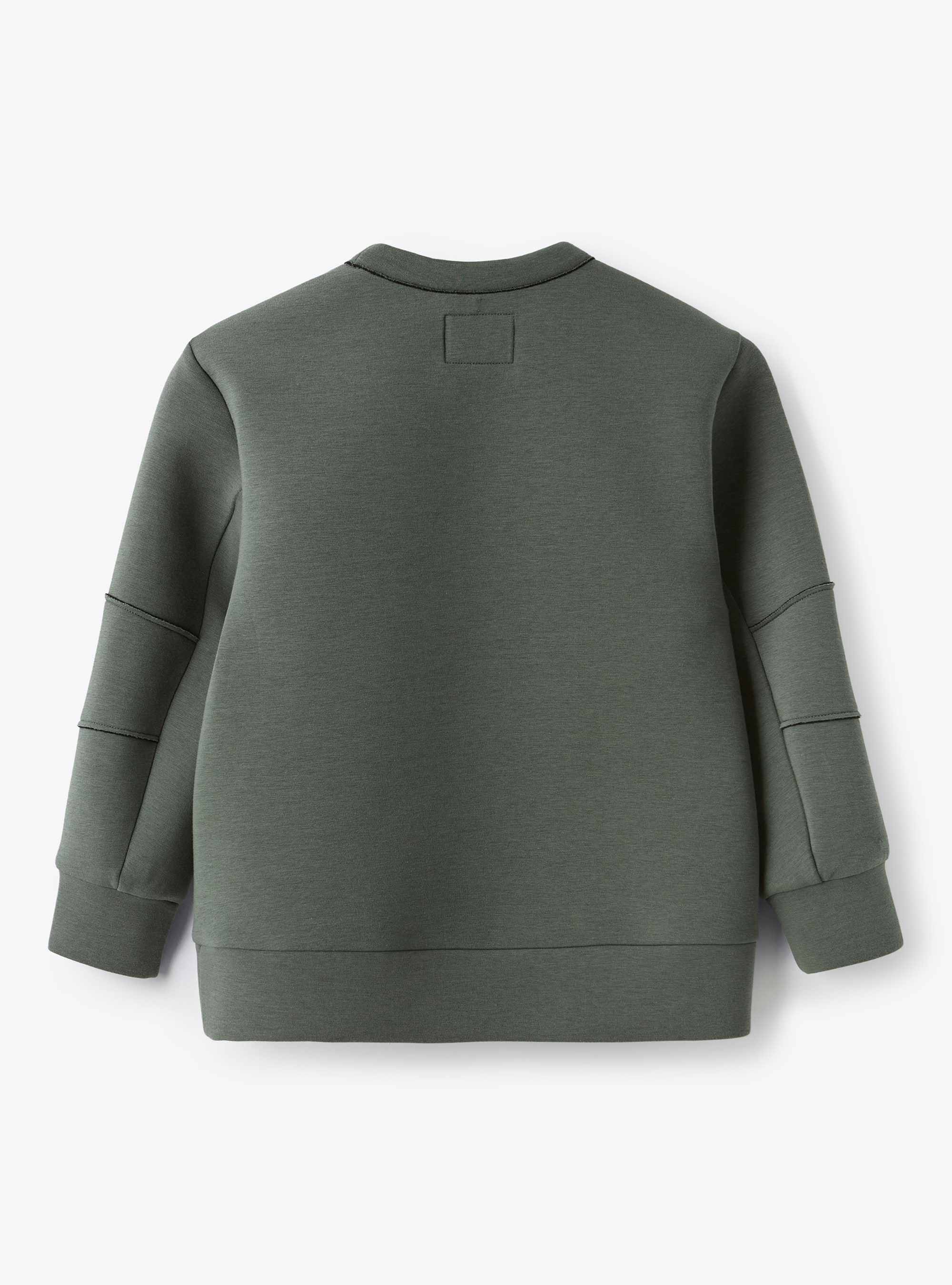Boxy bonded fleece sweatshirt - Green | Il Gufo
