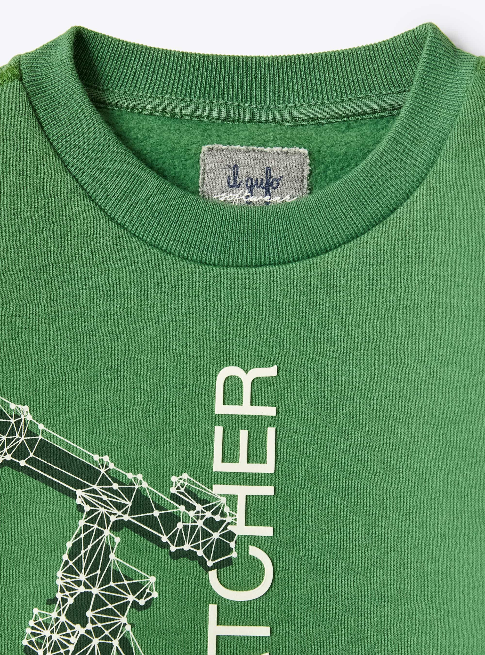 Sweat-shirt avec imprimé SKY WATCHER - Vert | Il Gufo