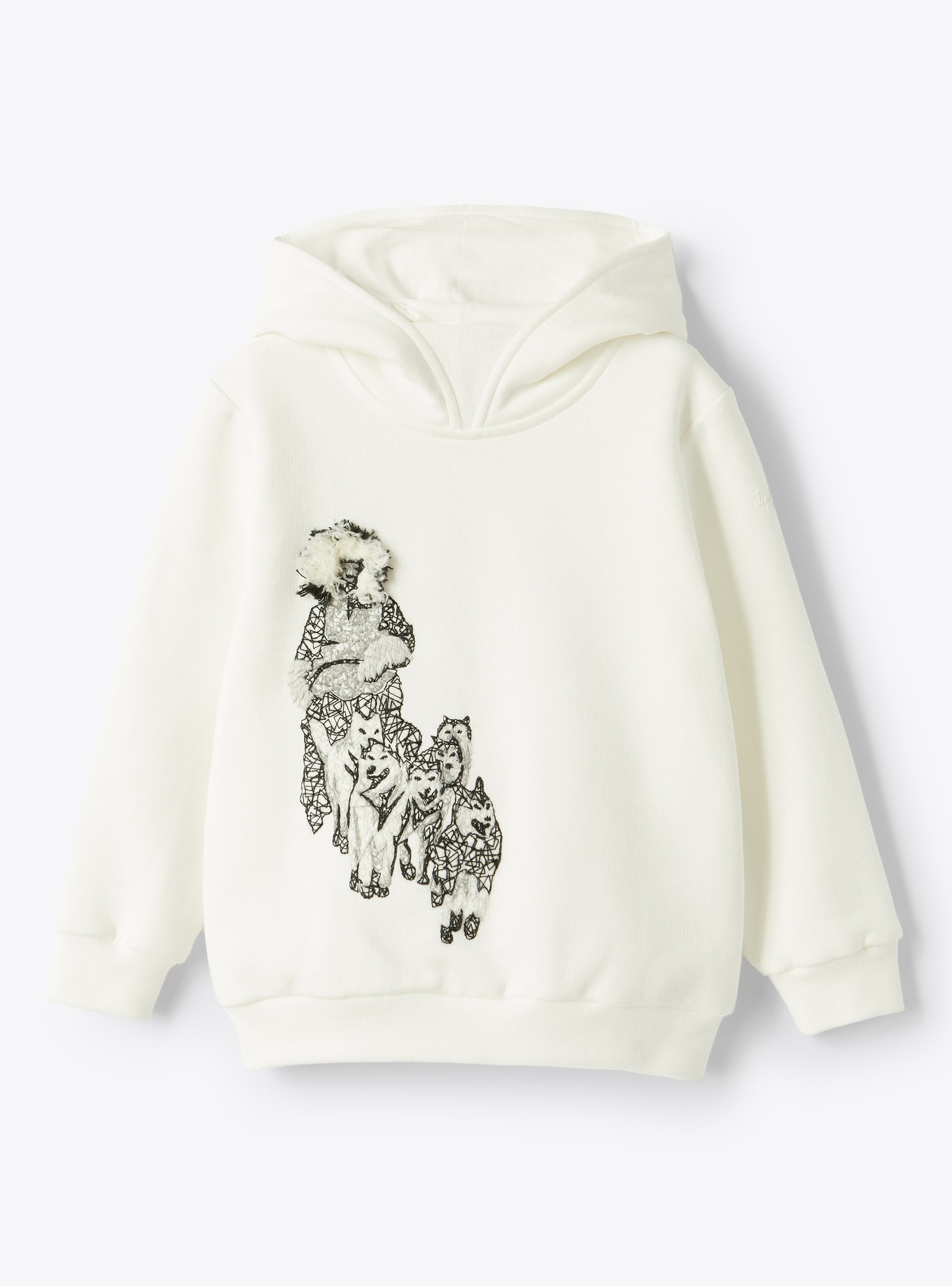 Sweatshirt with sled dogs embroidery - Sweatshirts - Il Gufo