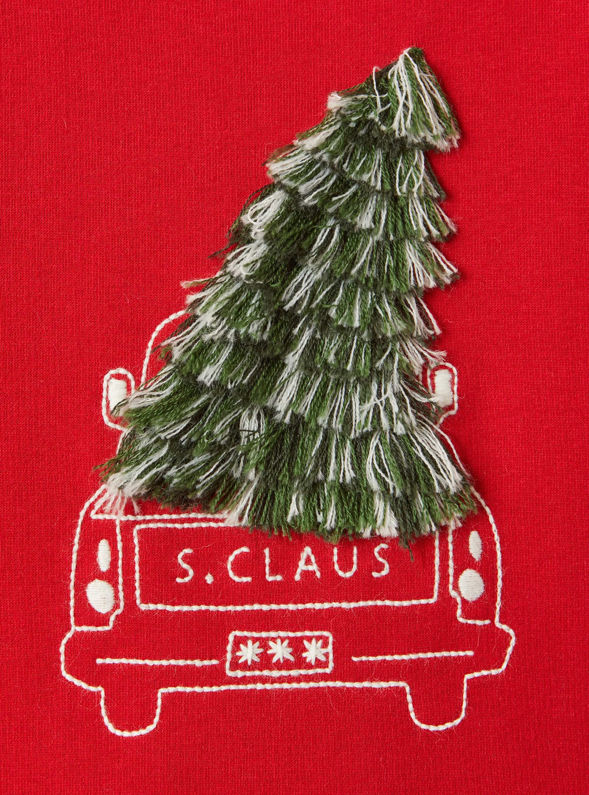 Christmas tree crew neck sweatshirt - Red | Il Gufo