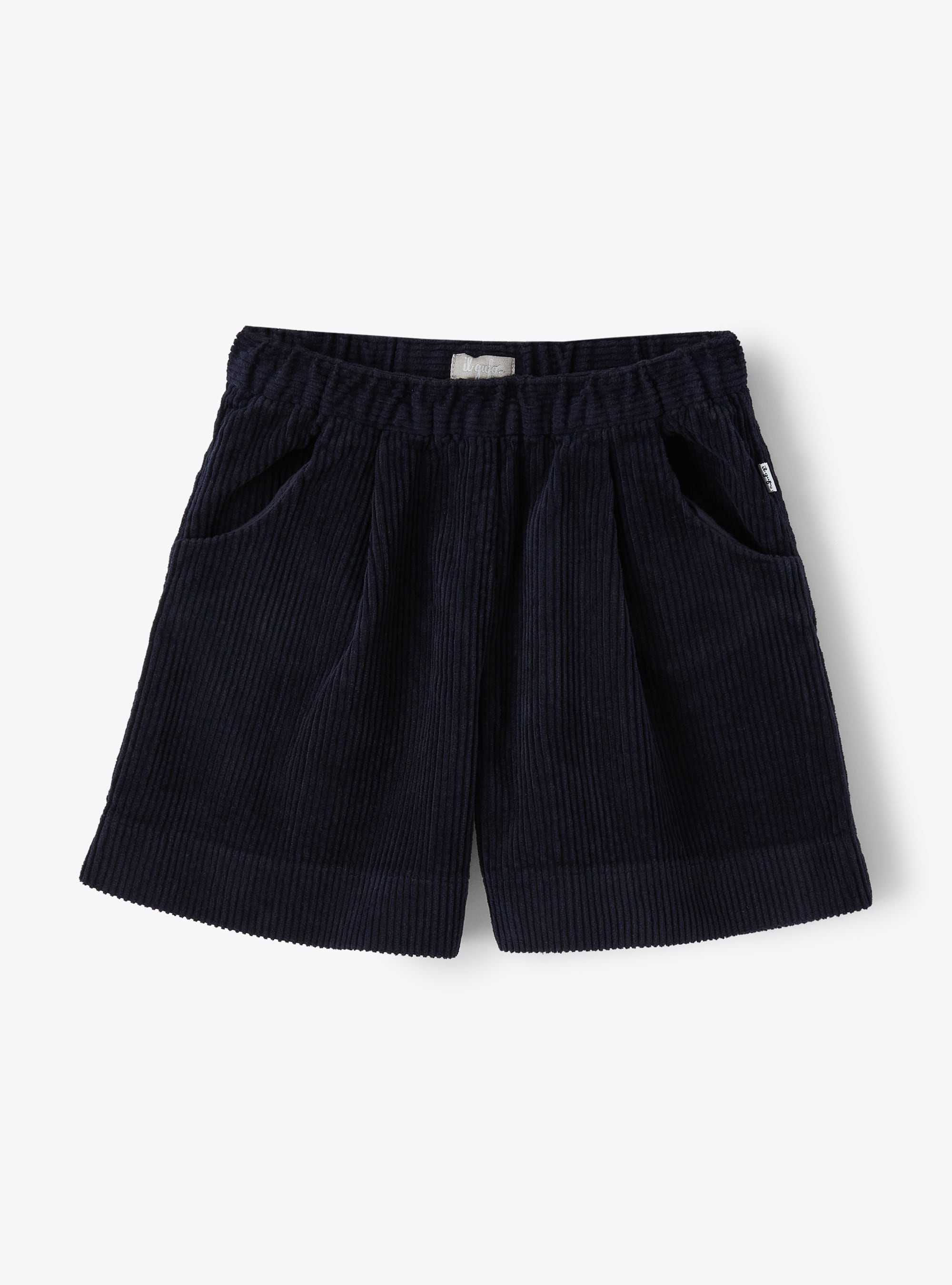 Navy corduroy shorts - Trousers - Il Gufo
