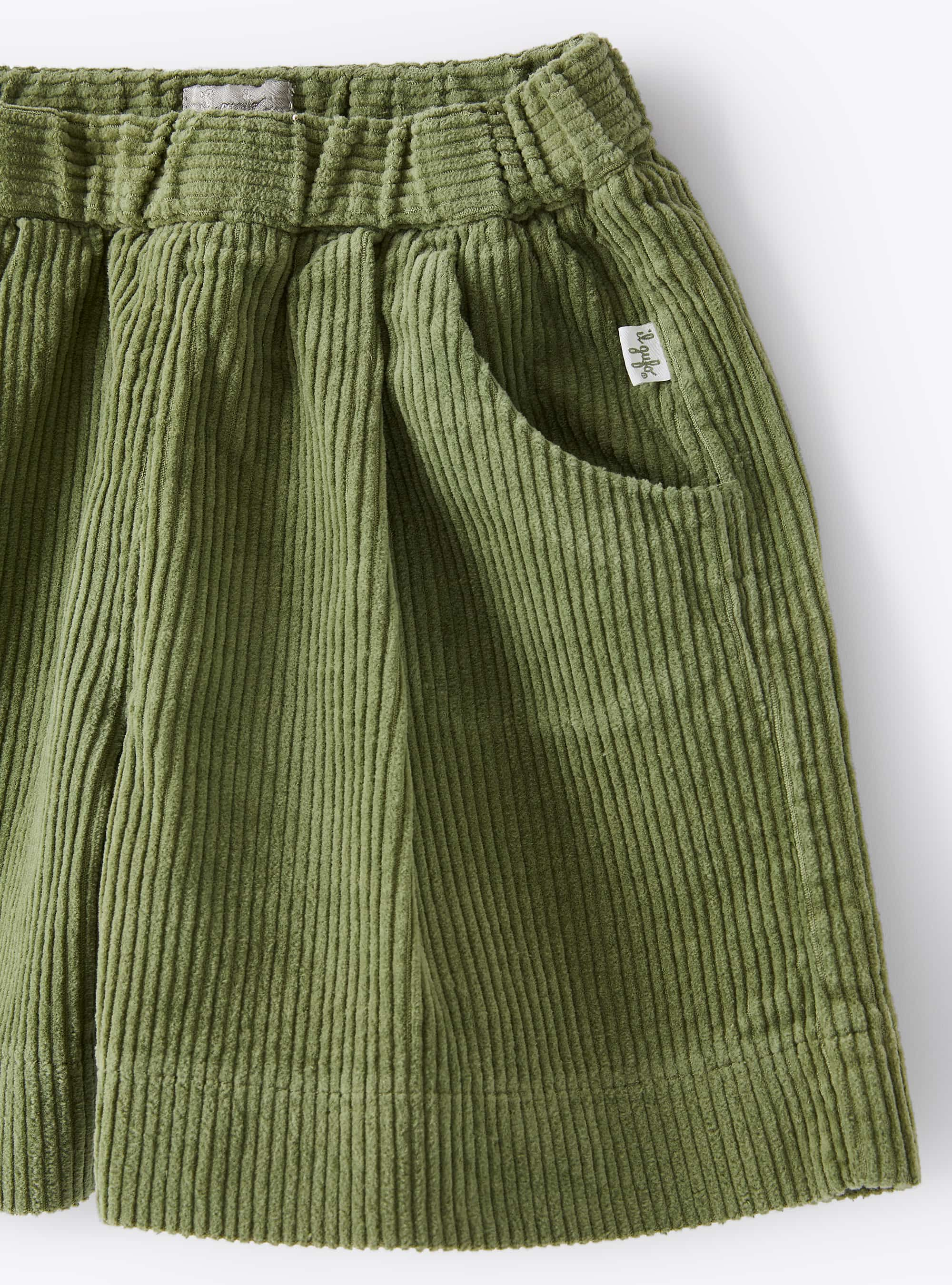 Green corduroy shorts - Green | Il Gufo
