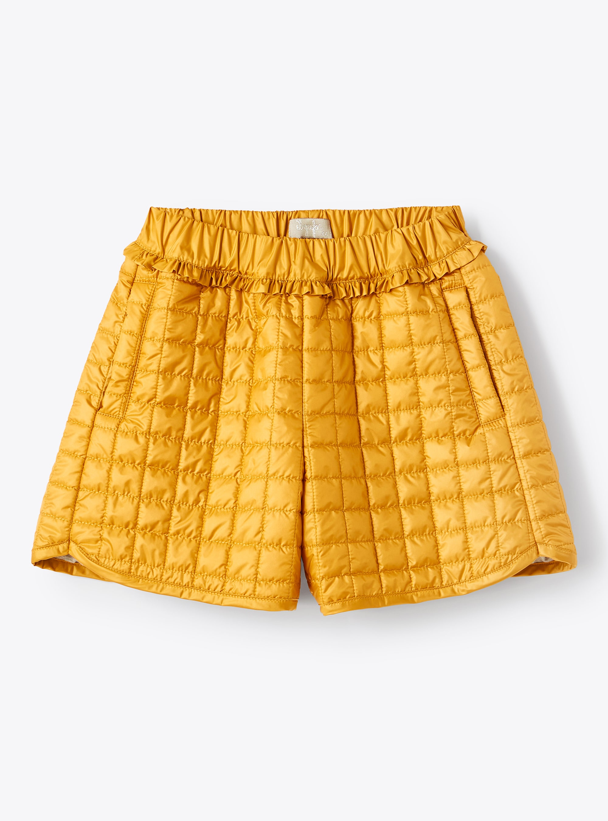 Bermuda en nylon matelassé jaune - Pantalons - Il Gufo