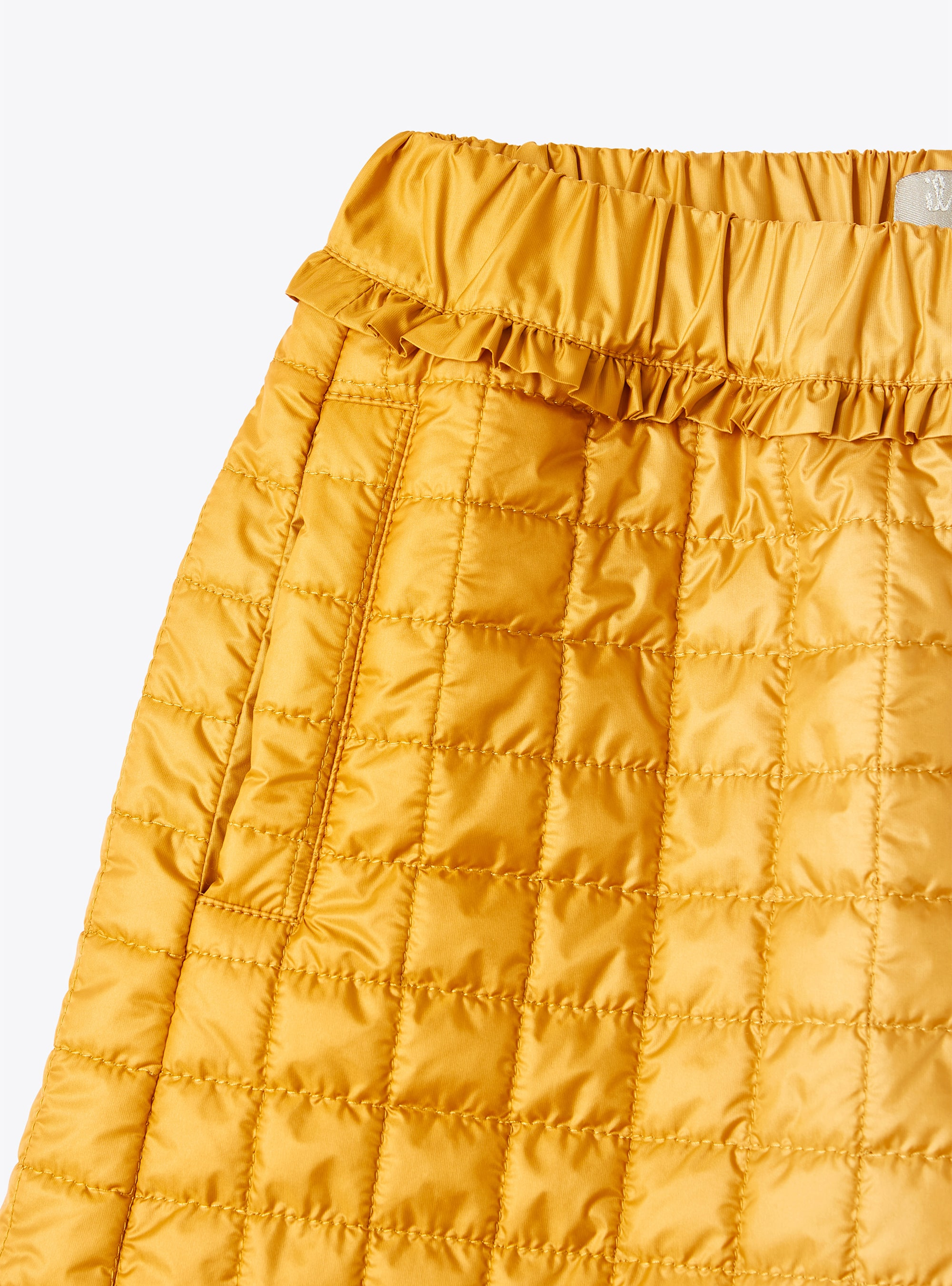 Yellow quilted nylon Bermuda shorts - Beige | Il Gufo