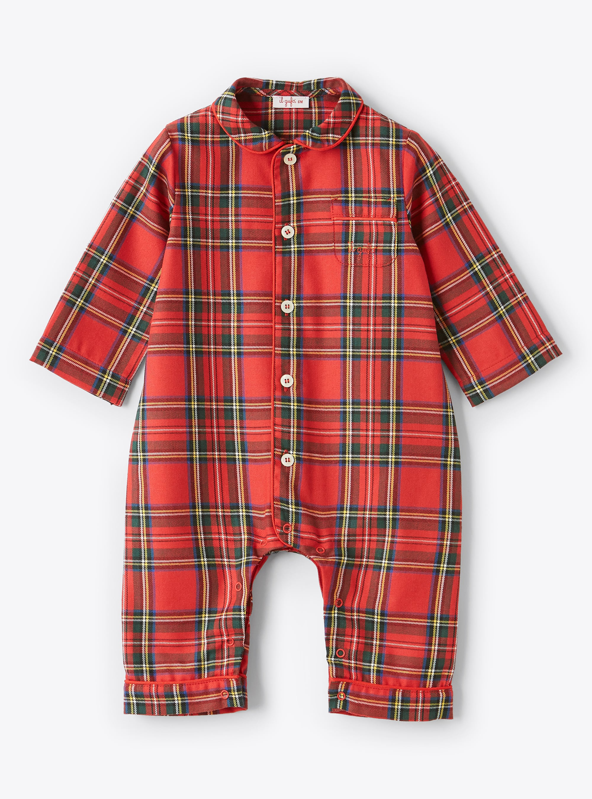 Pyjama grenouillère pour bébé garçon - Rouge | Il Gufo
