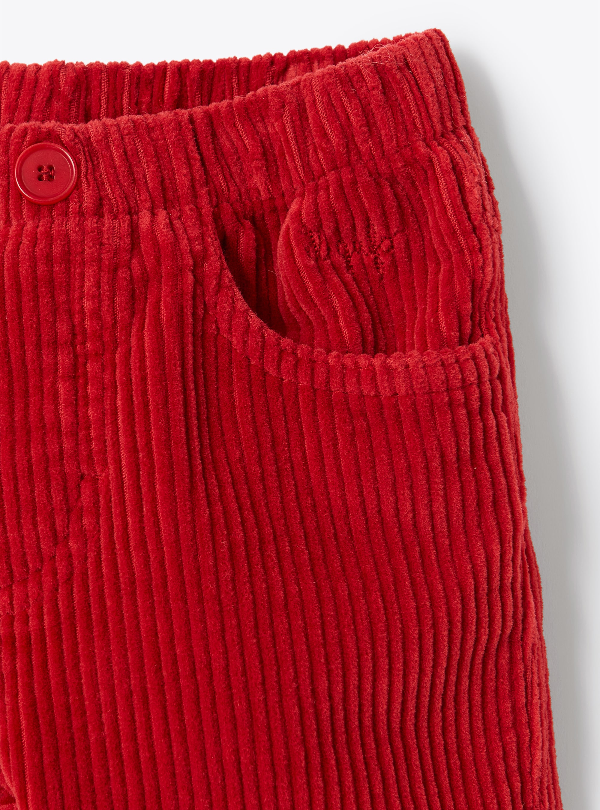 Pantalon bébé garçon en velours rouge - Rouge | Il Gufo