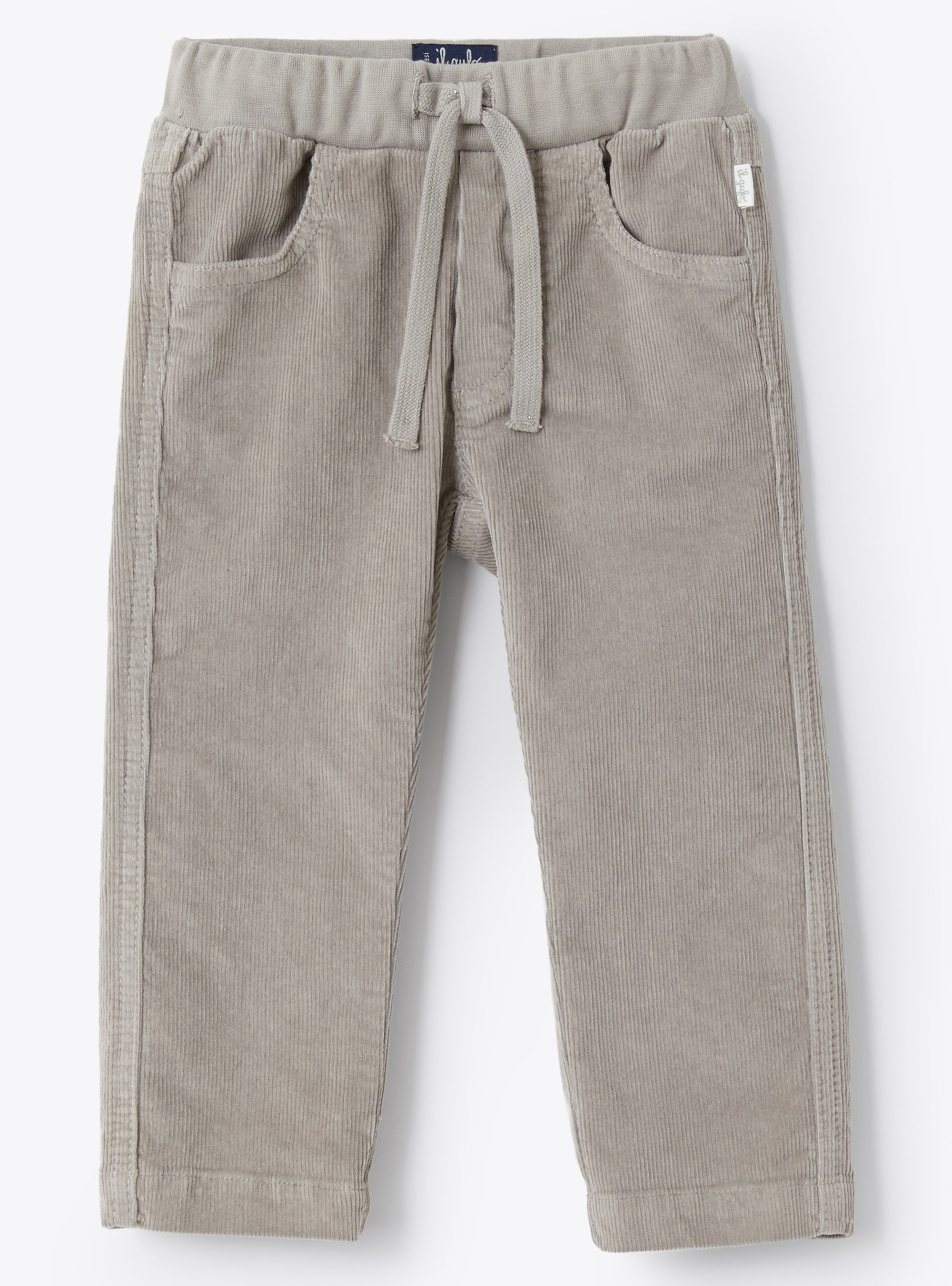 Pantalon en velours gris côtelé - Pantalons - Il Gufo