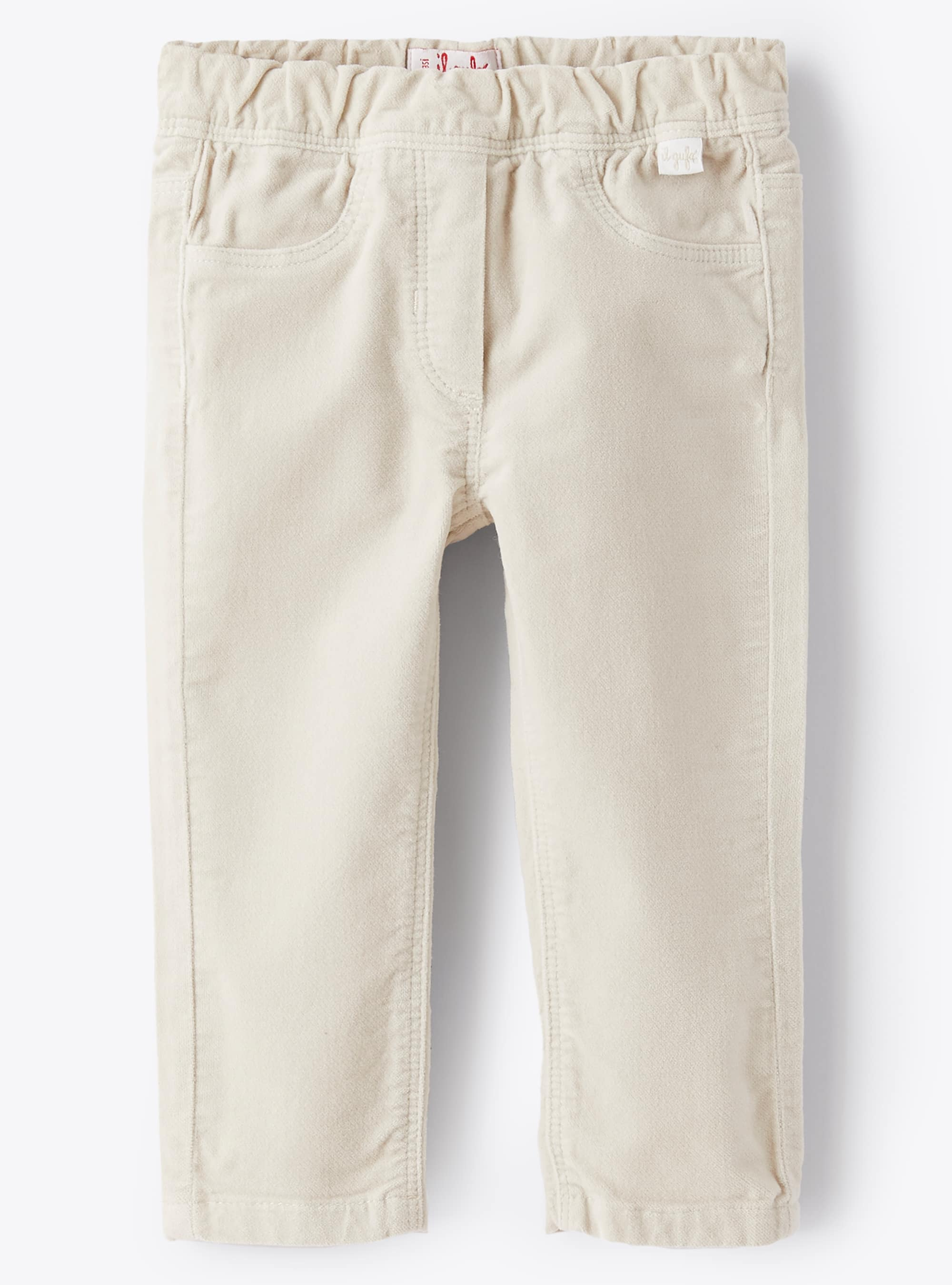 Облегающие брюки из бархата цвета льда - Серый | Il Gufo