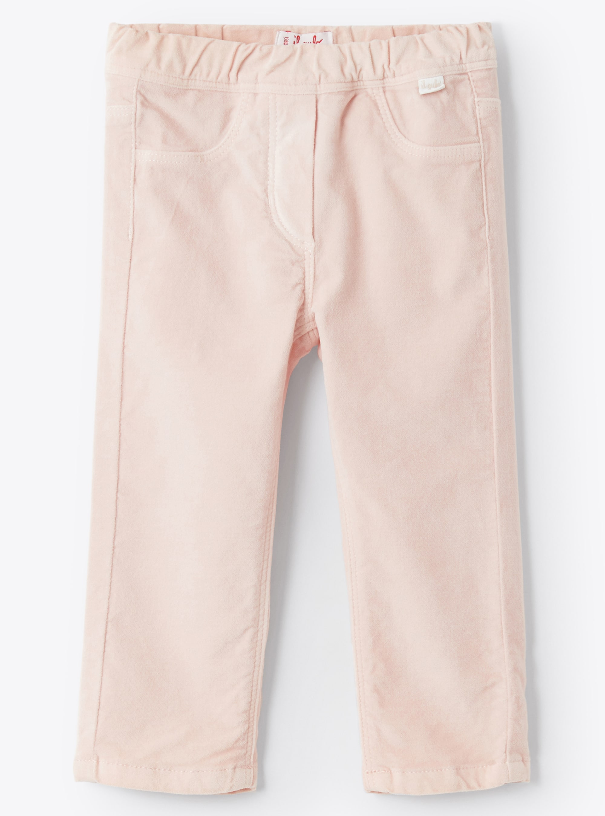 Skinny pink velvet trousers - Trousers - Il Gufo