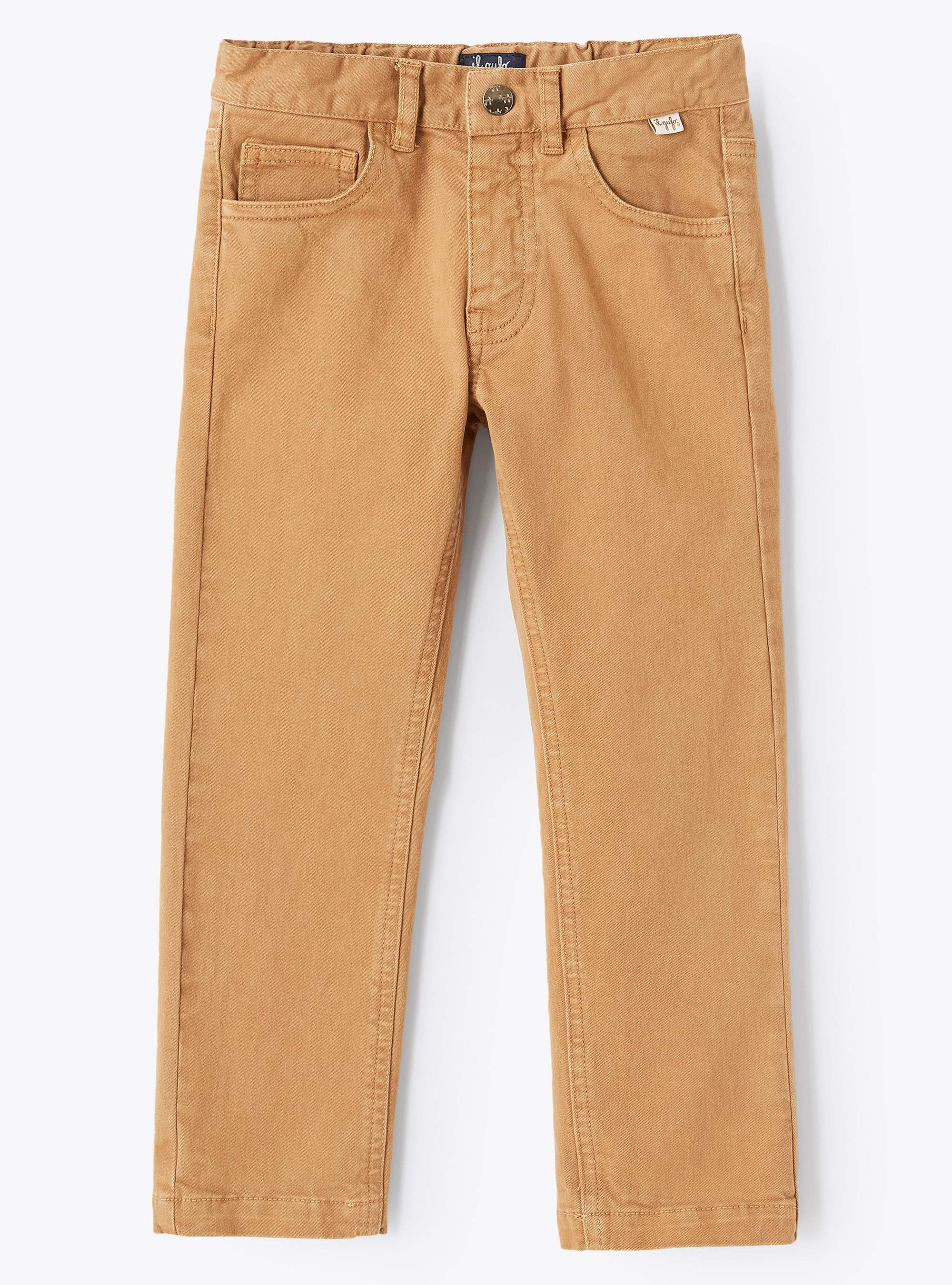 Pantalon à coupe classique en coton beige - Pantalons - Il Gufo