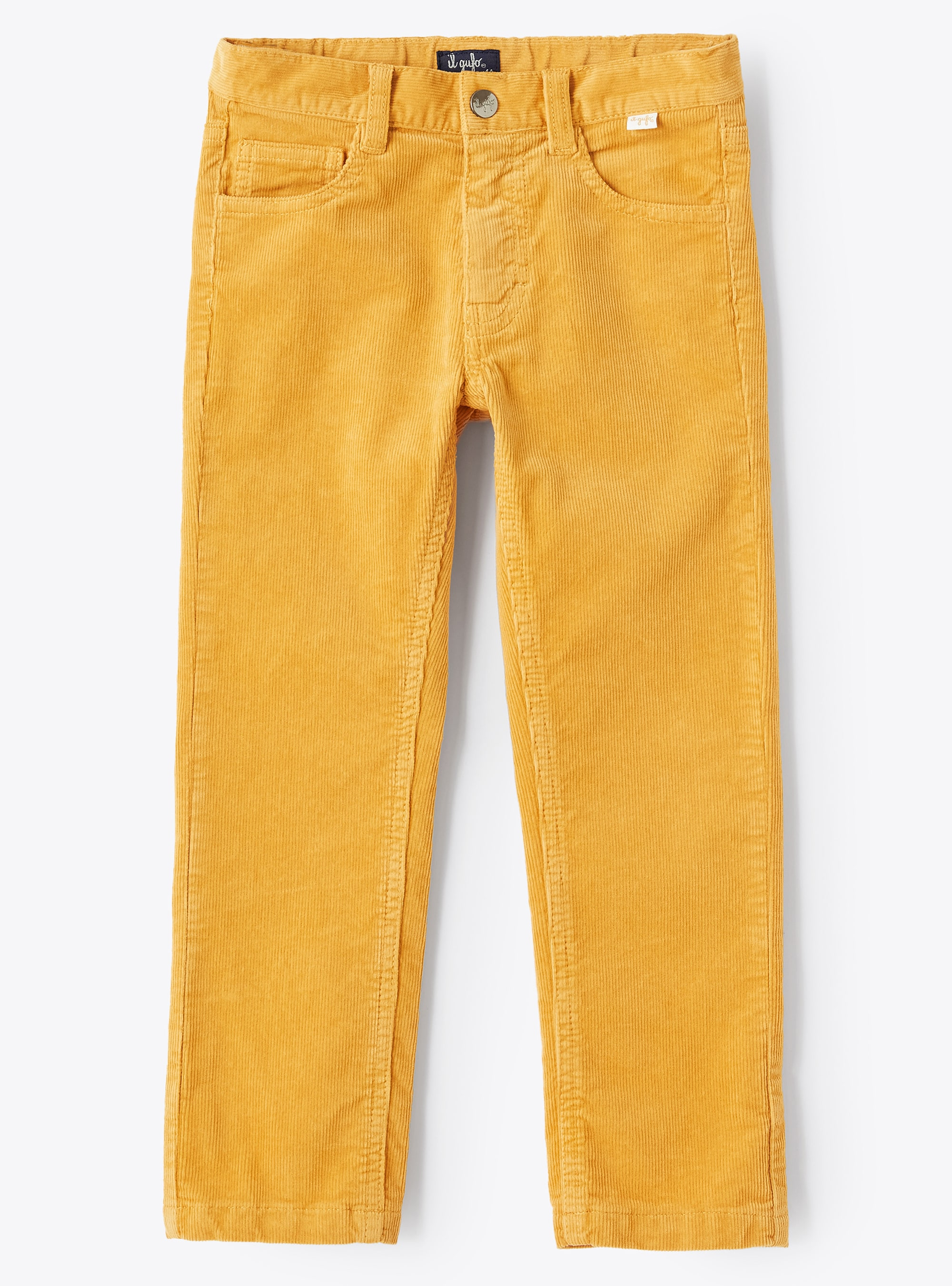 Pantalone regular fit in velluto giallo - Pantaloni - Il Gufo