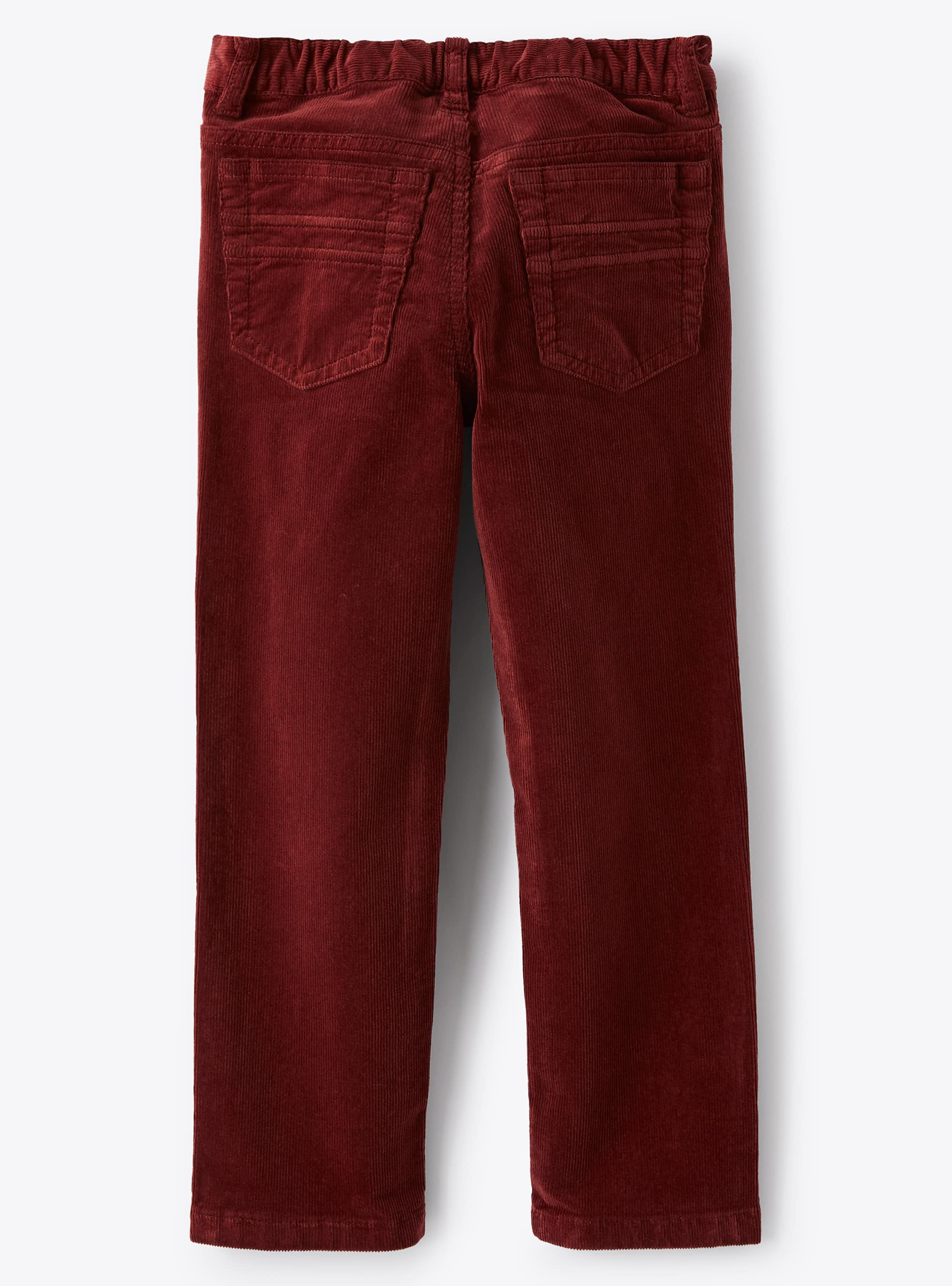 Pantalone regular fit in velluto bordeaux - Bordeaux | Il Gufo
