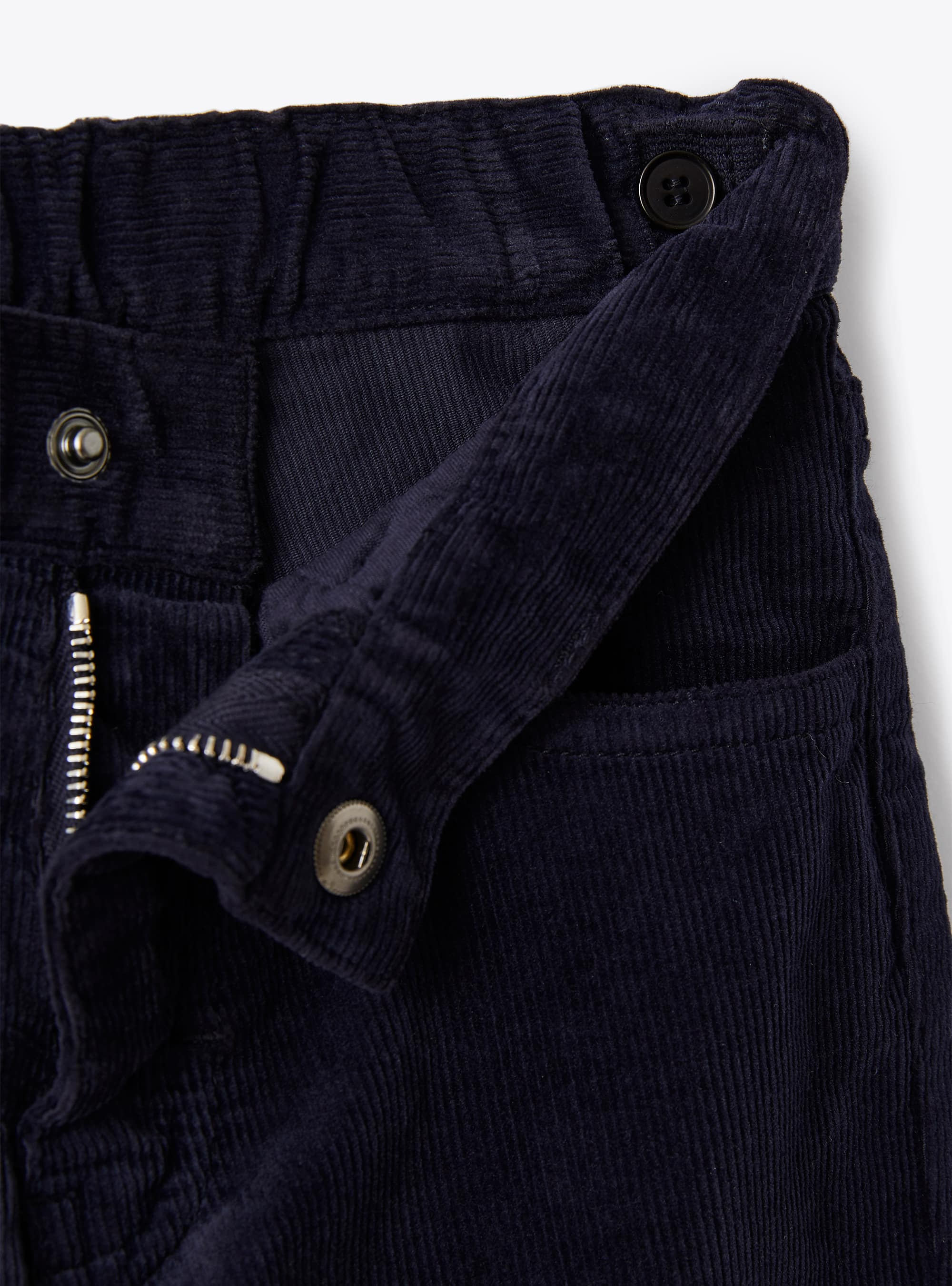 Regular fit navy corduroy trousers - Blue | Il Gufo