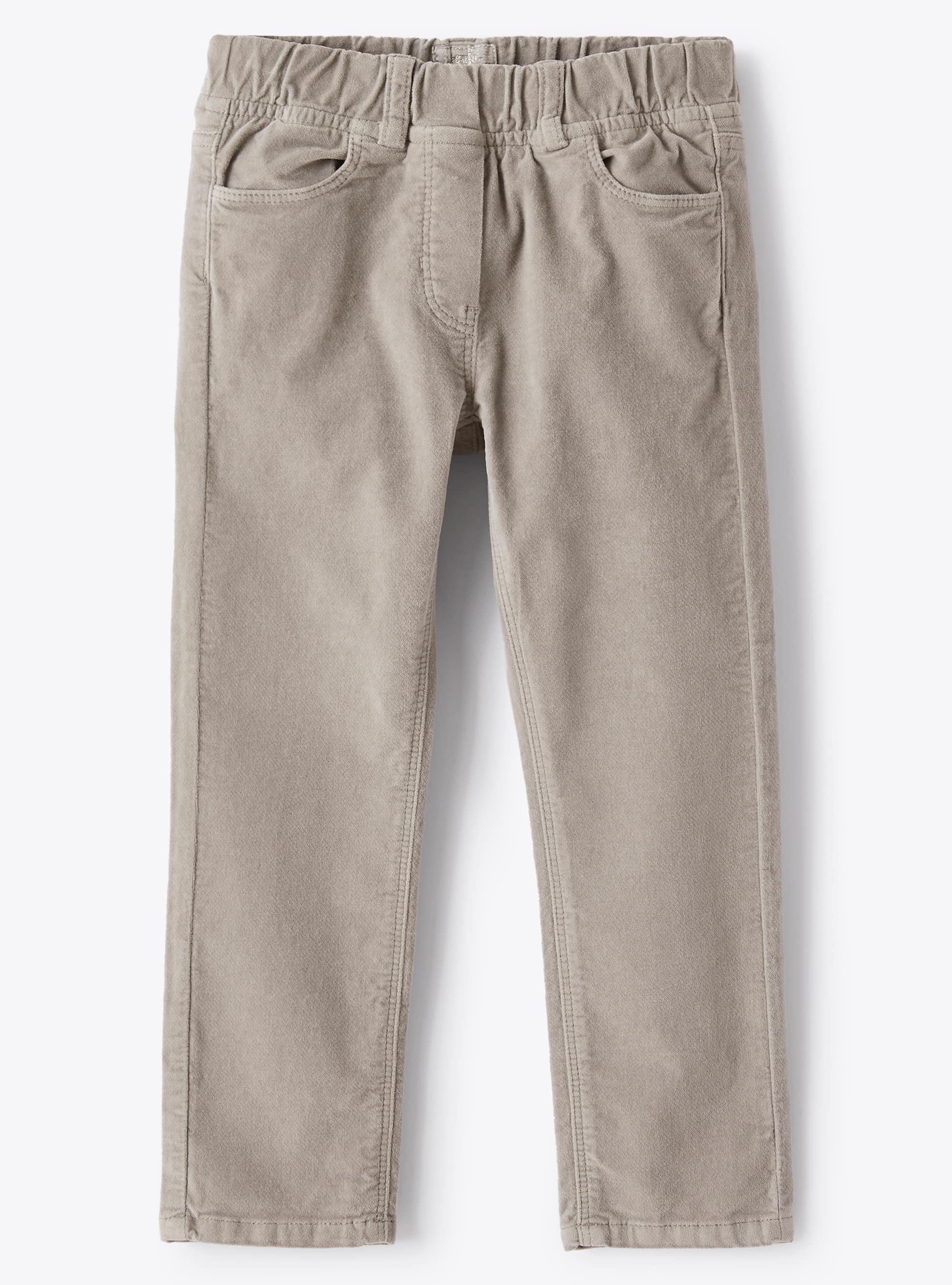 Skinny grey velvet trousers - Trousers - Il Gufo